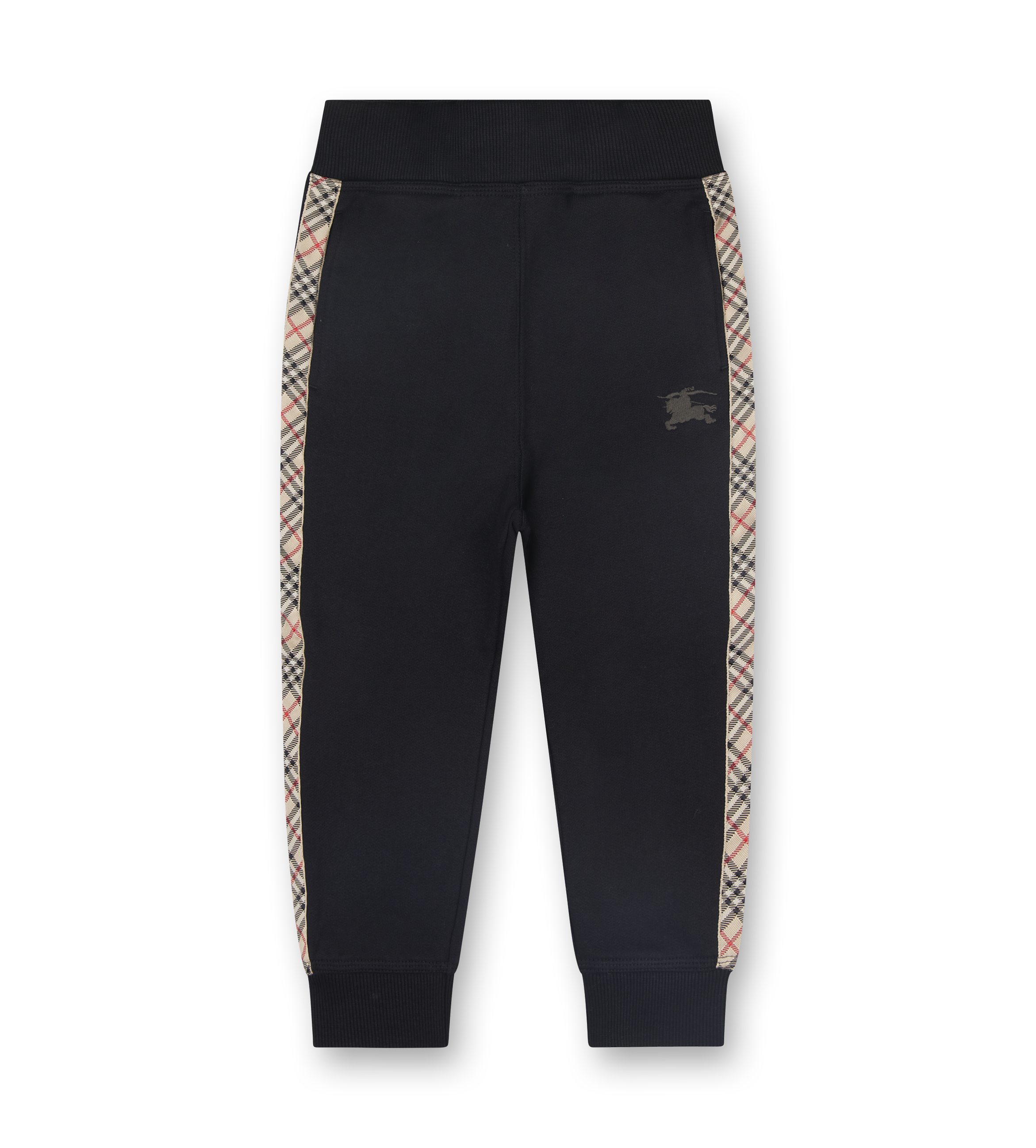 Burberry EKD Check Jersey Cotton Sweatpants in Black (Kids)