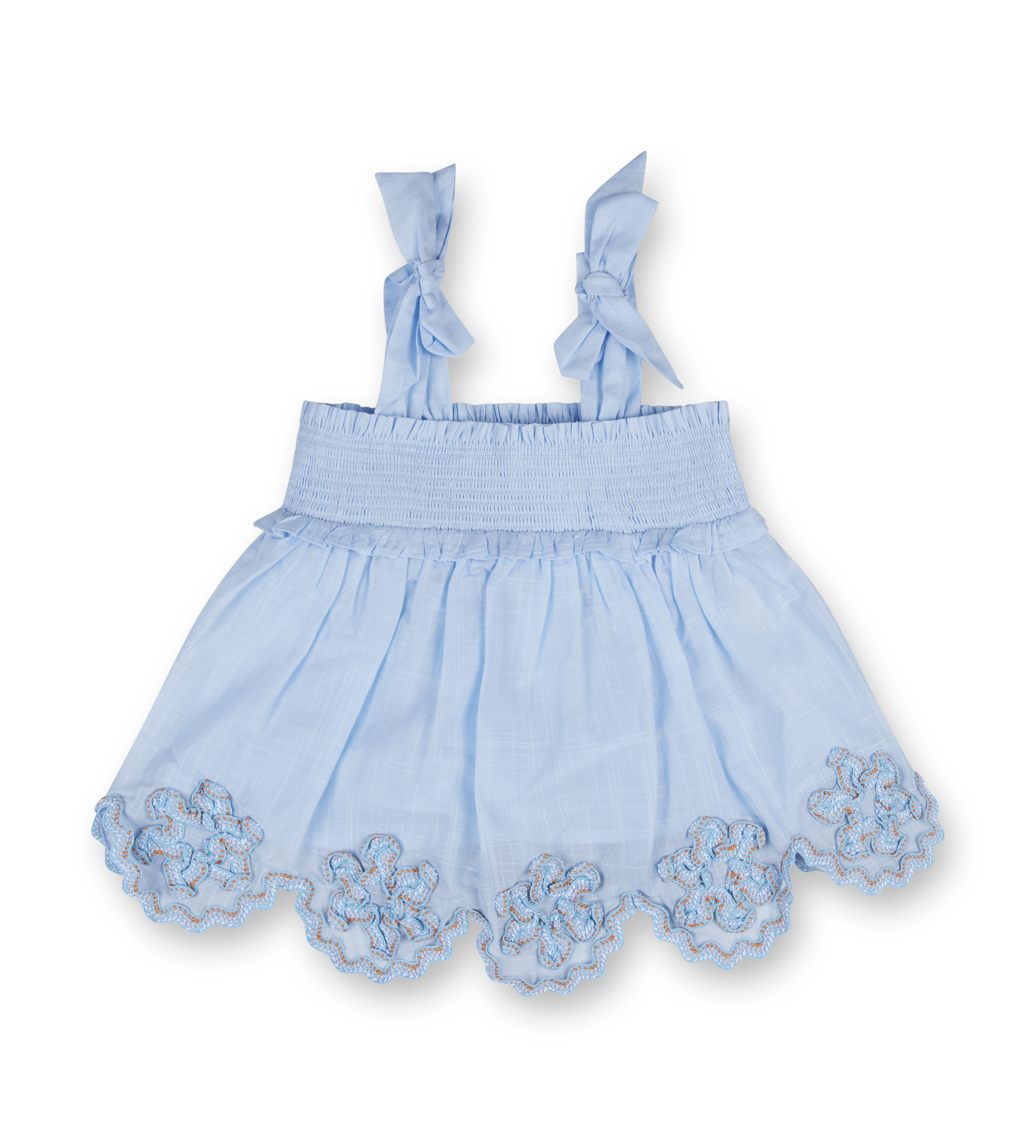 Zimmermann Cascadian Ric Rac Cotton Top Dusty Blue