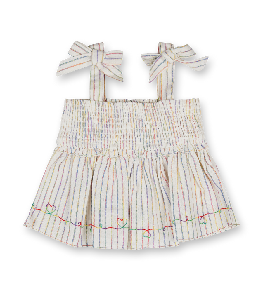 Zimmerman Rhiannon Denim Top Rainbow Stripe