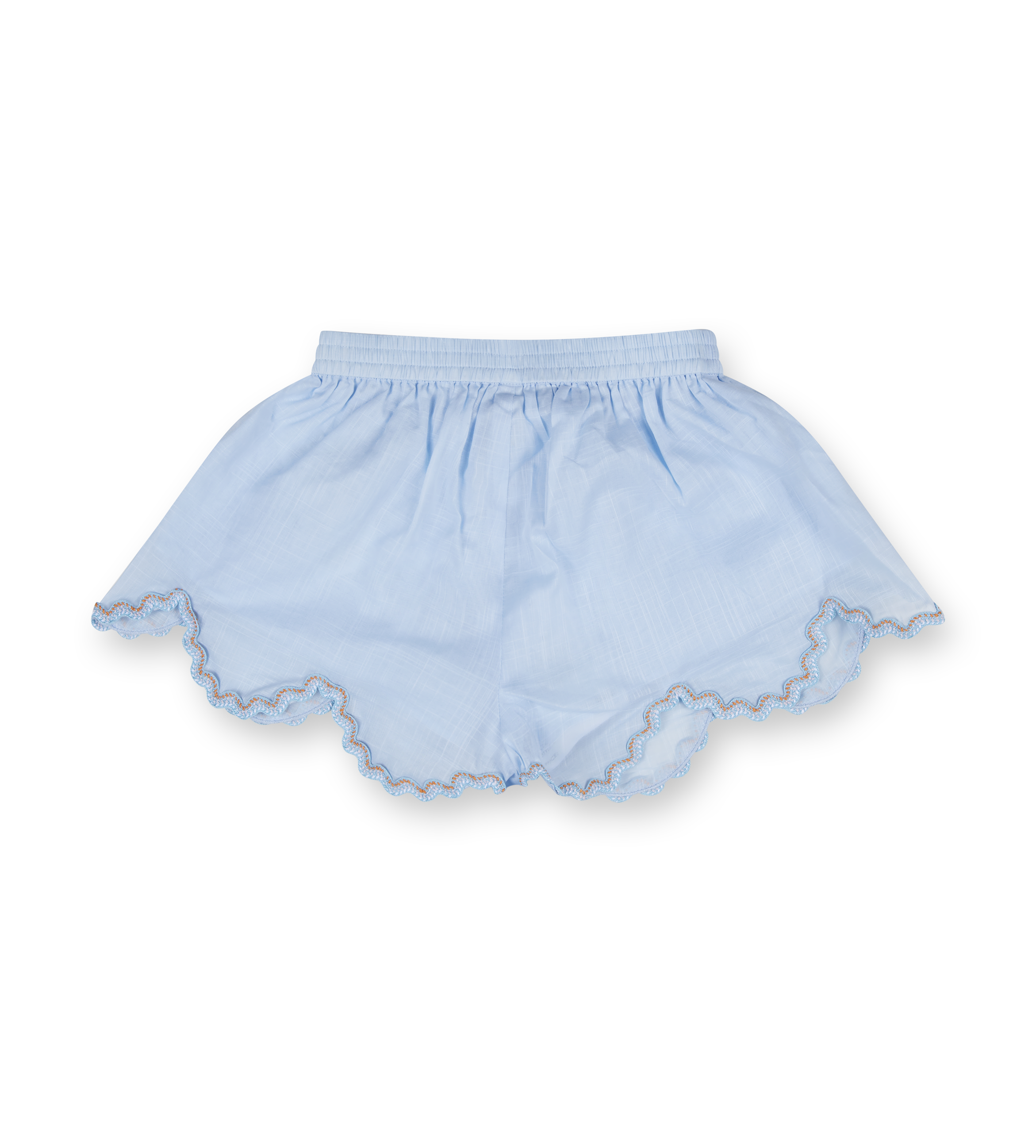 Zimmermann Cascadian Ric Rac Cotton Shorts Dusty Blue