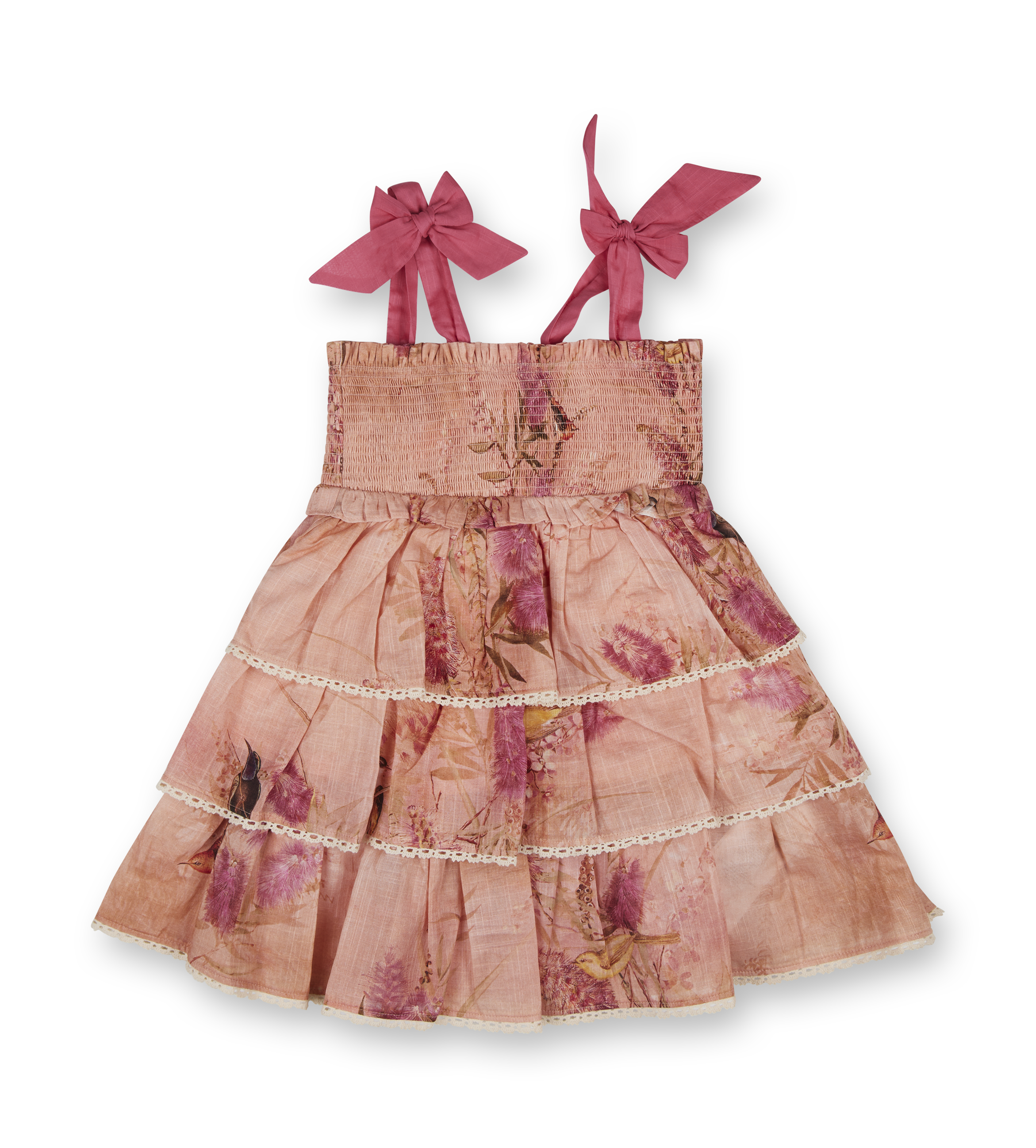 Zimmerman Cascadian Tiered Dress Pink Botanical Floral