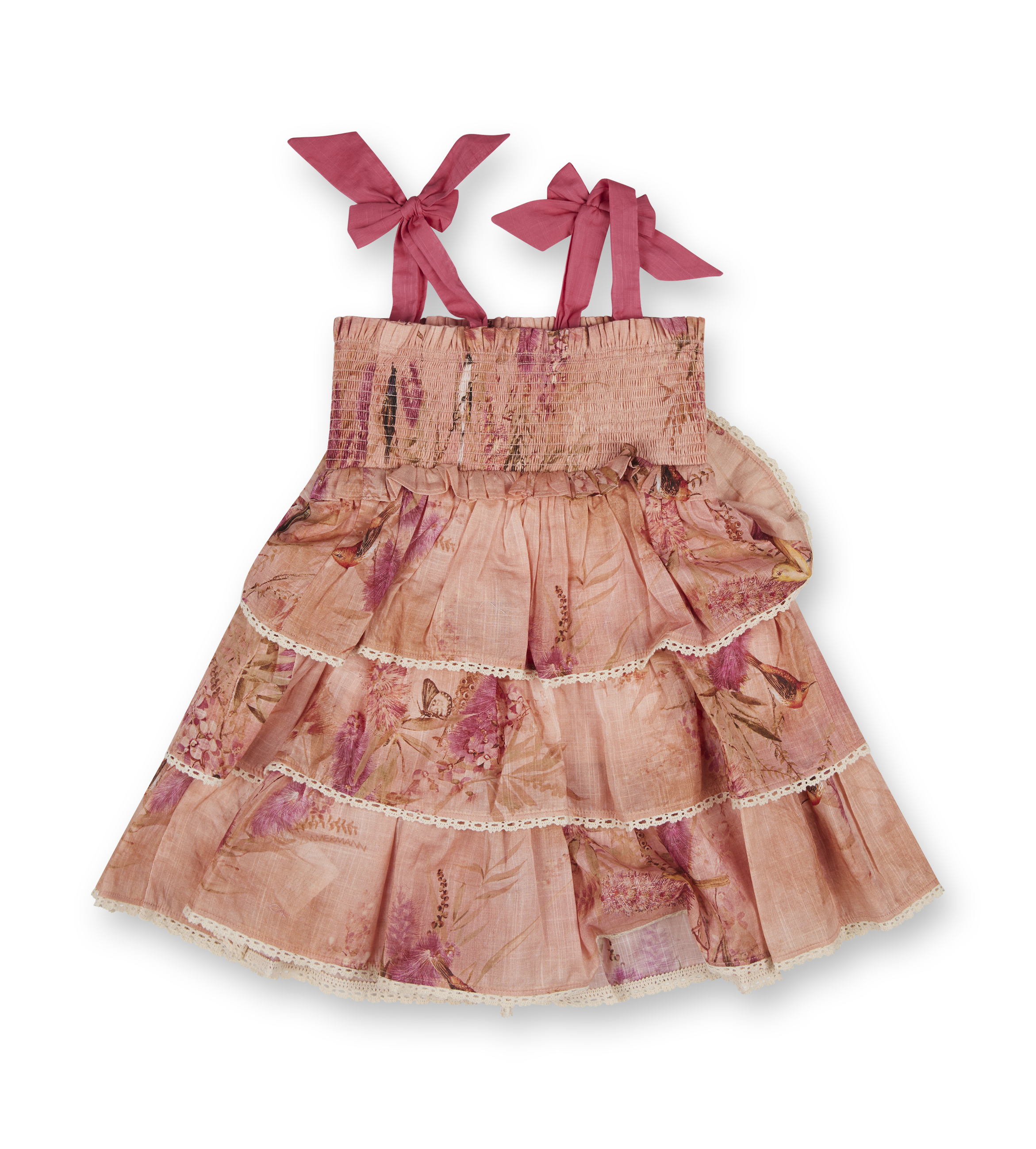 Zimmerman Cascadian Tiered Dress Pink Botanical Floral
