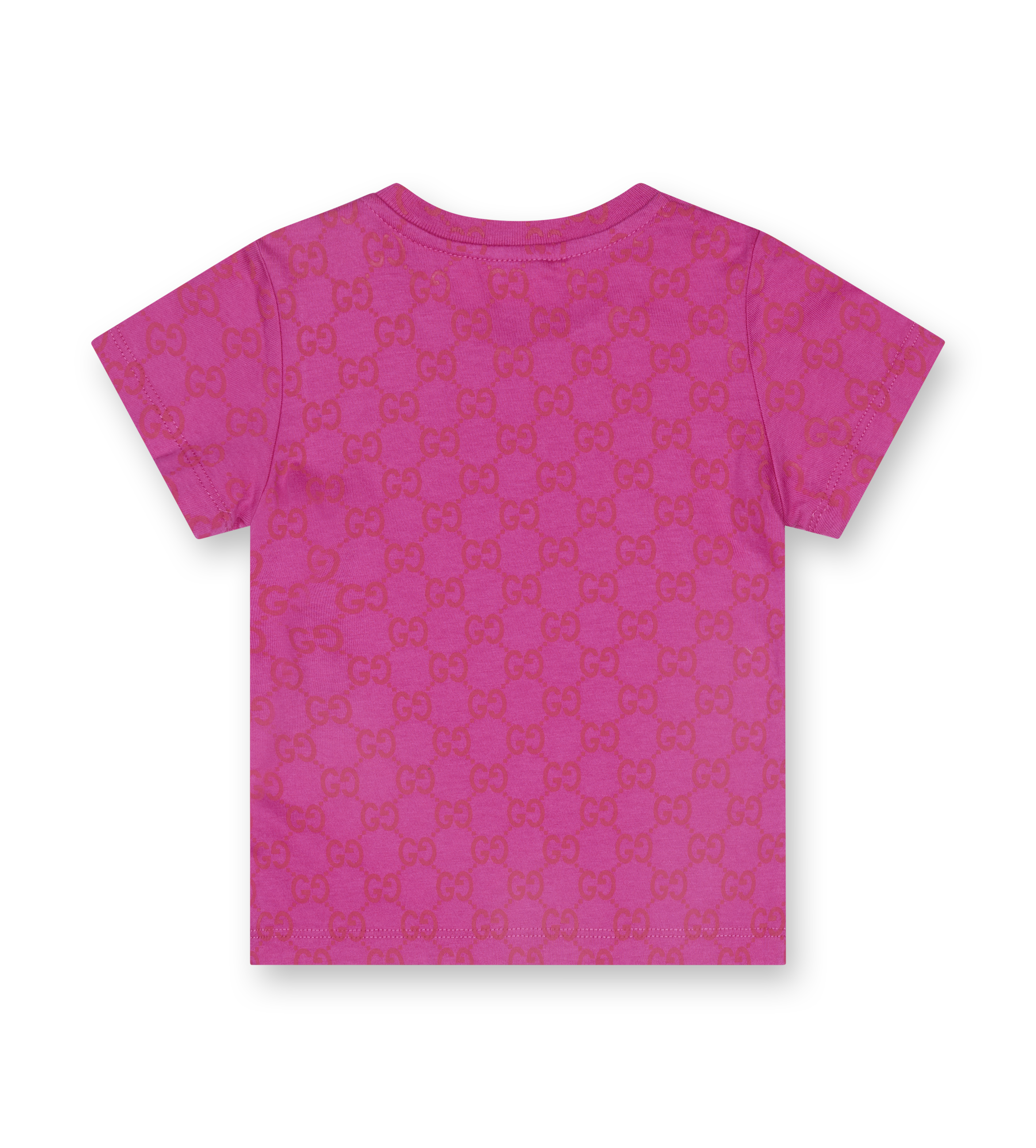 GUCCI Logo Print Cotton T-shirt Happy Fuchsia (TD)