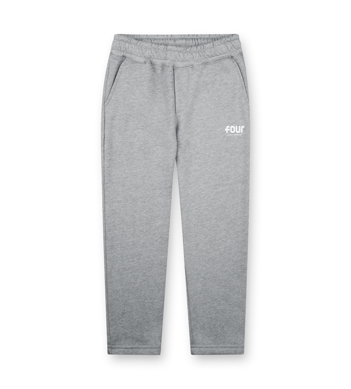 Logo Straight Leg Grijs Melange