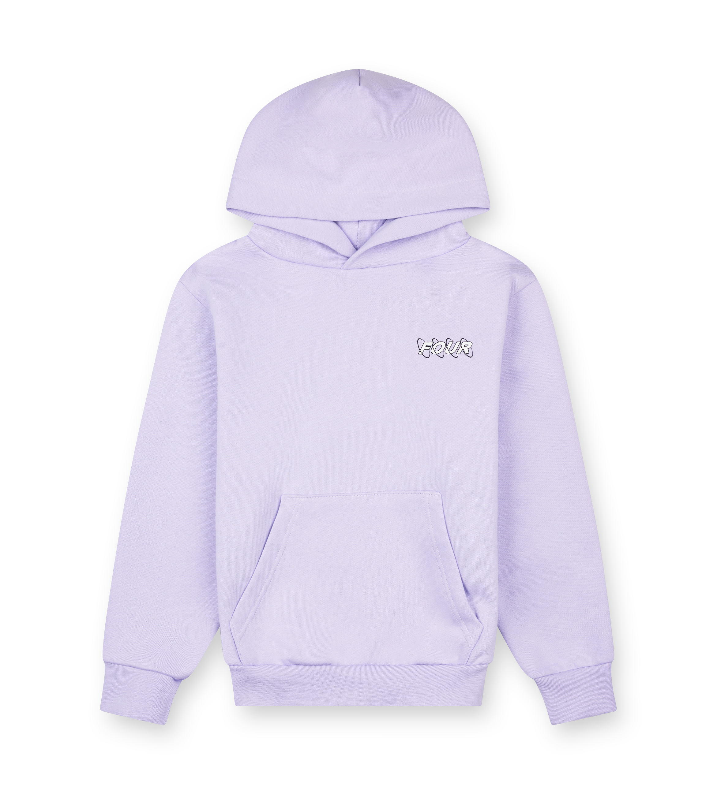 Circles Hoodie Pastel Lilac/ White