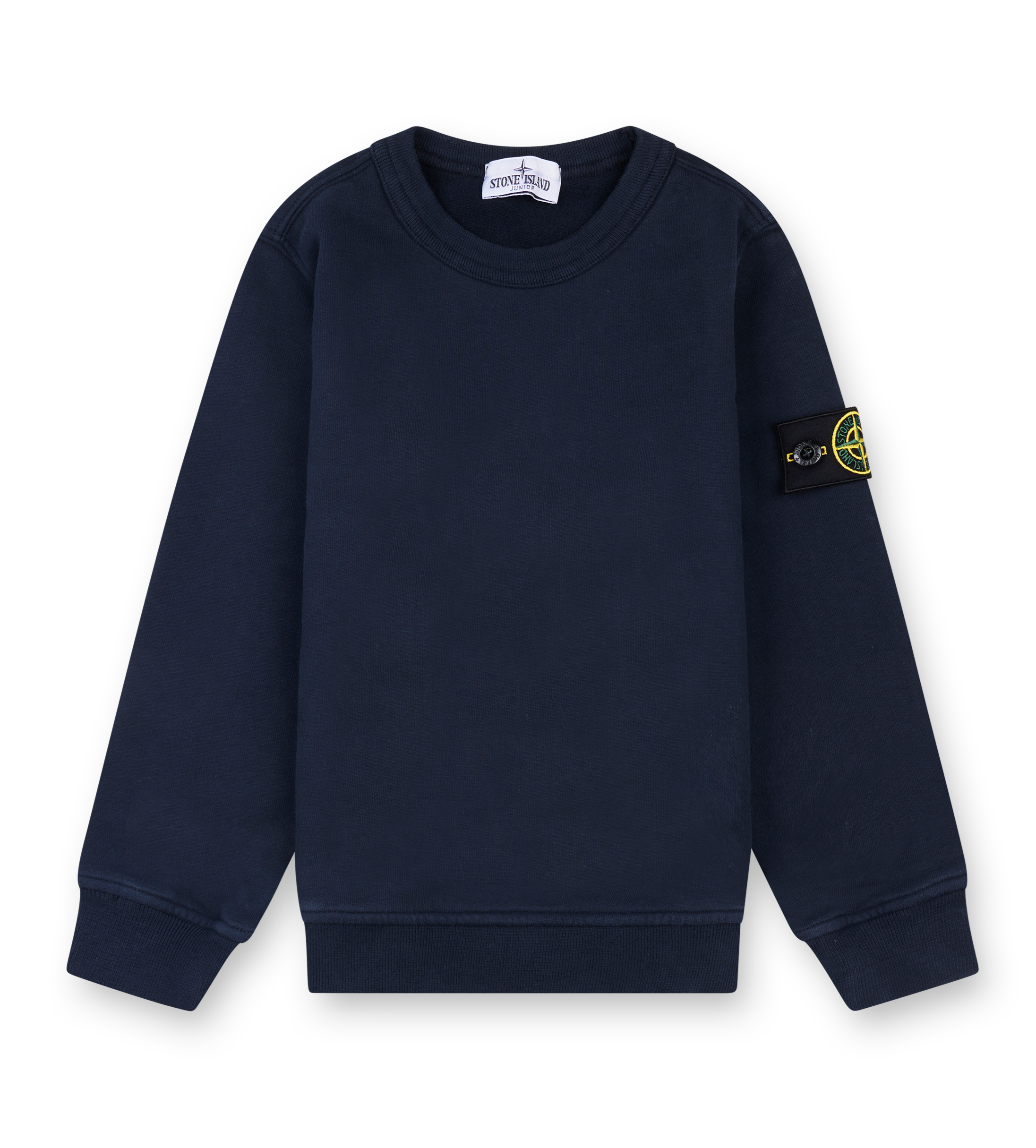 Stone Island Compass Patch Crewneck Sweater in Navy Blue (Kids)