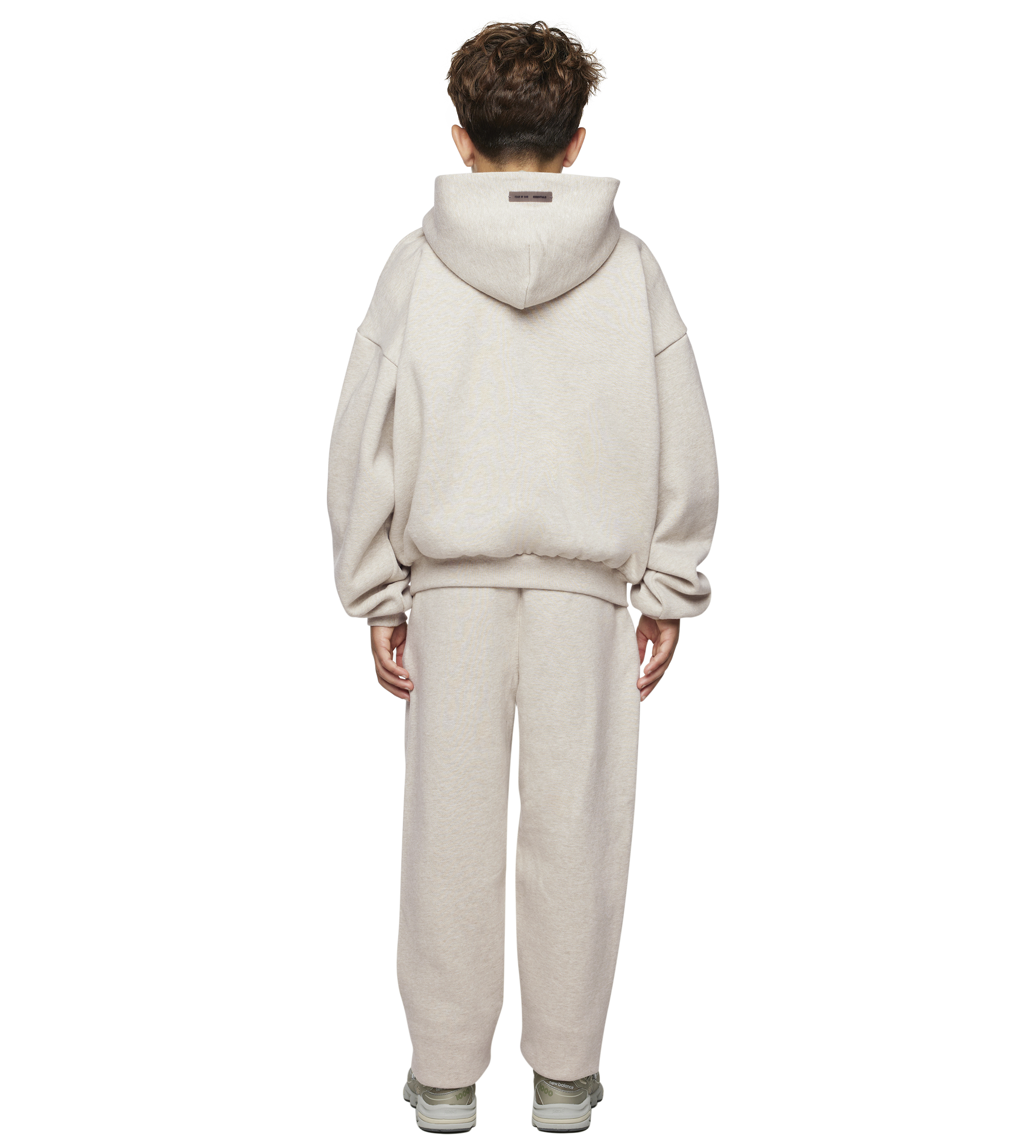Essentials Classic Fleece Hoodie in Heather Stone (Kids)
