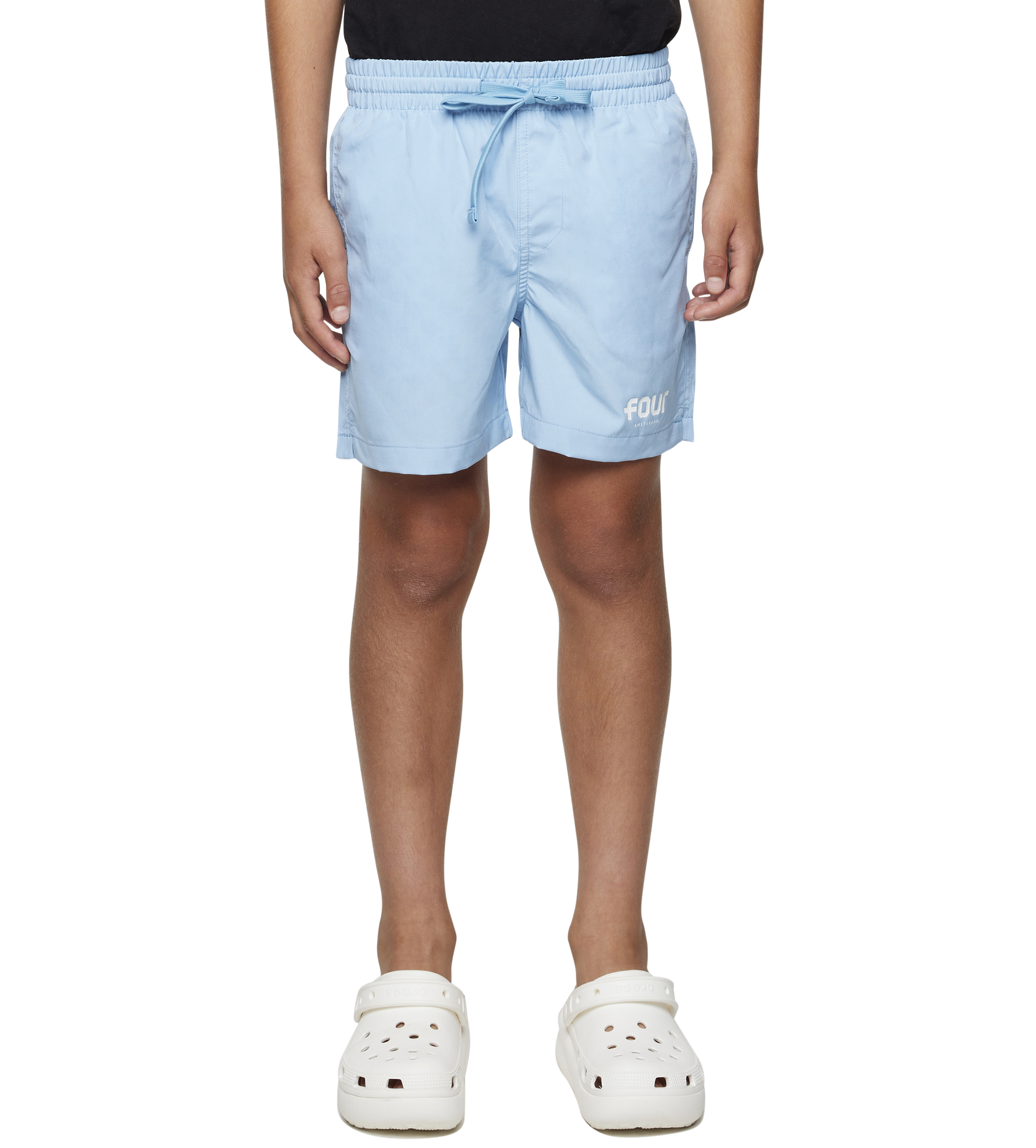 Logo 4AOP Swim Shorts Ice Blue/ White