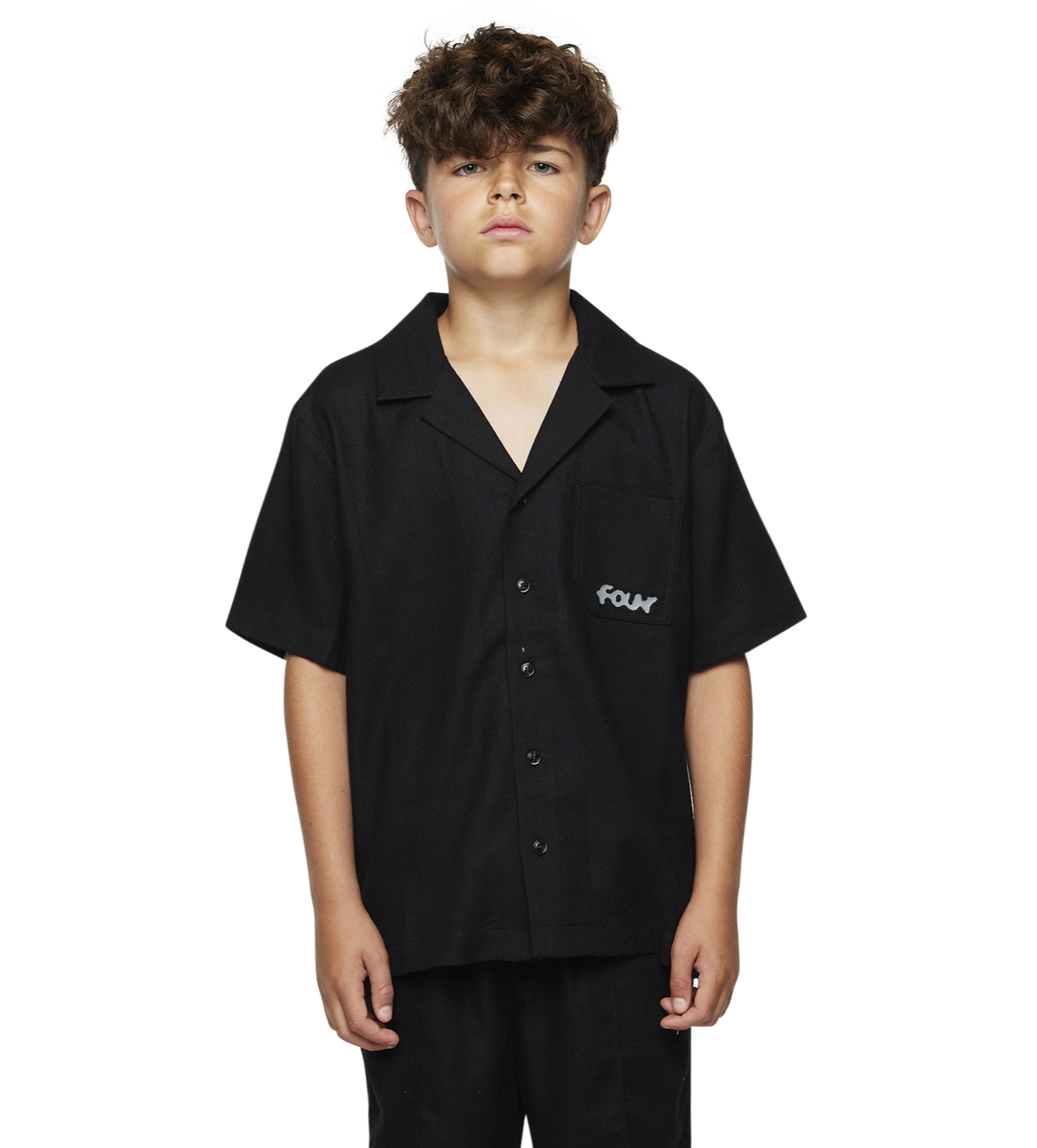 Logo Bowling Shirt Black