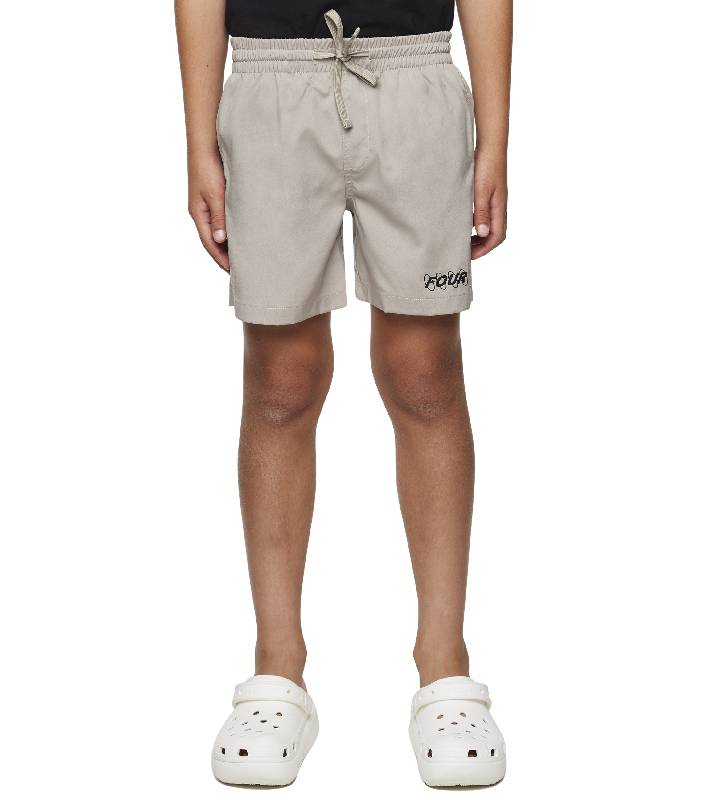 Circles Logo Swim Shorts Vintage Khaki/ Black