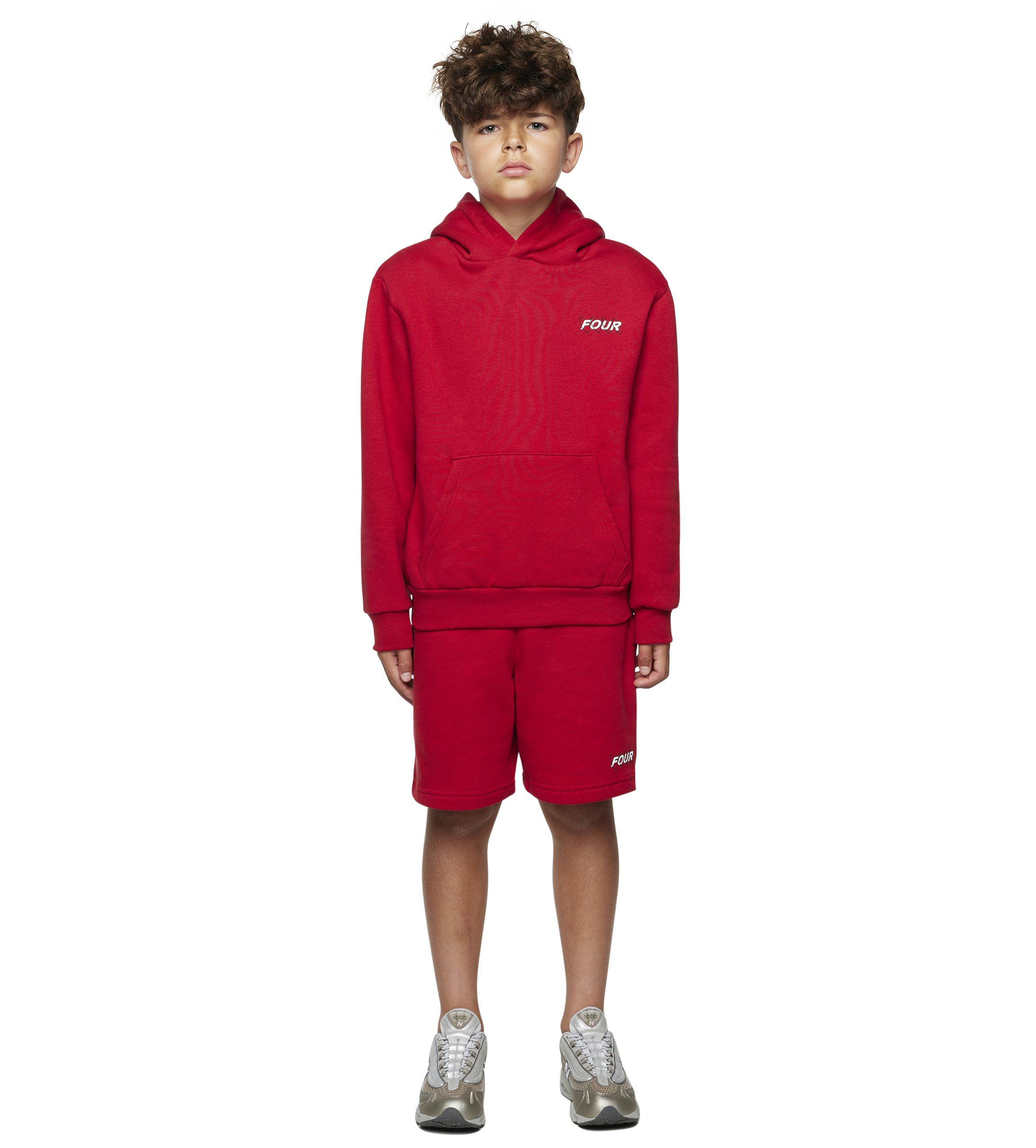 Circles Hoodie Red/ White
