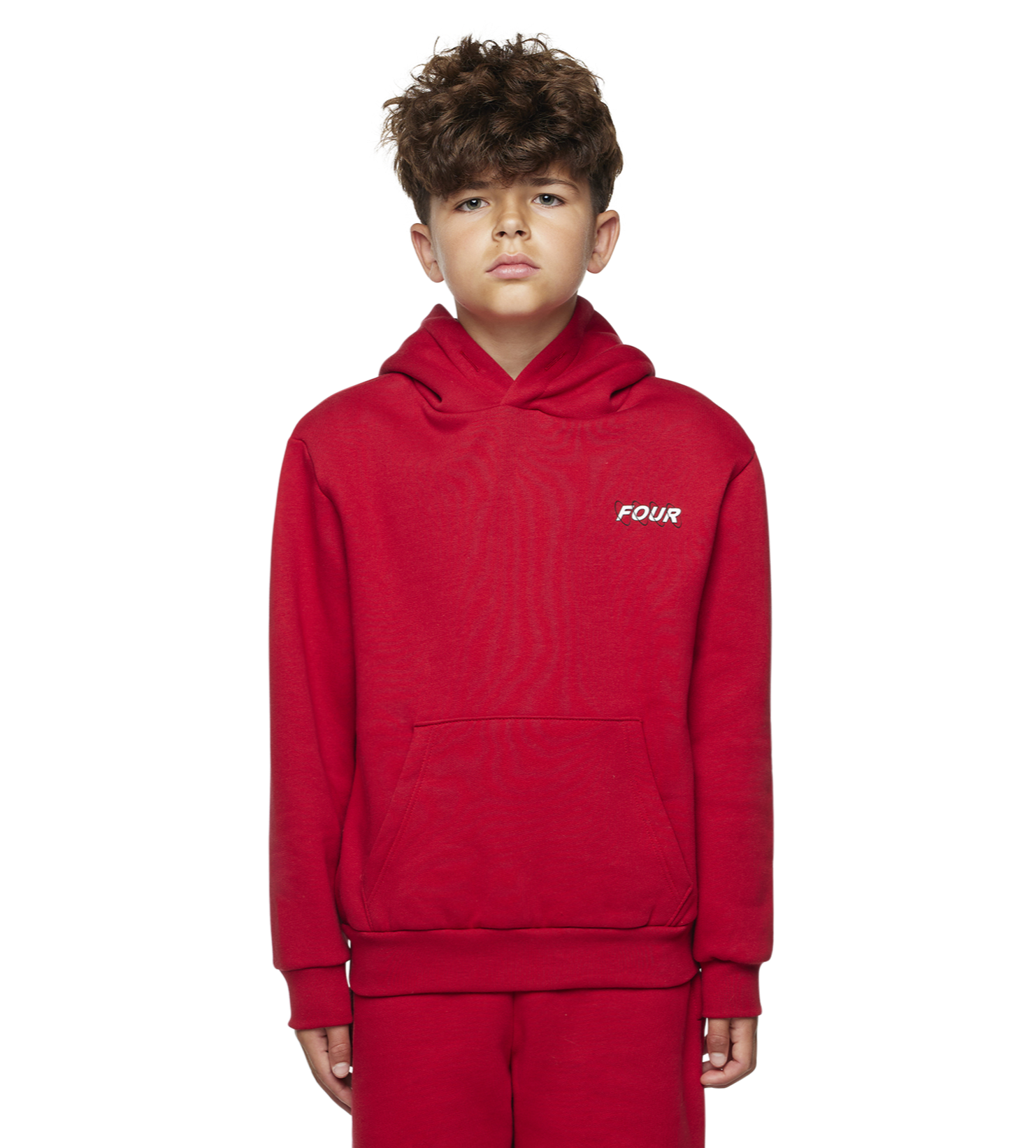 Circles Hoodie Red/ White