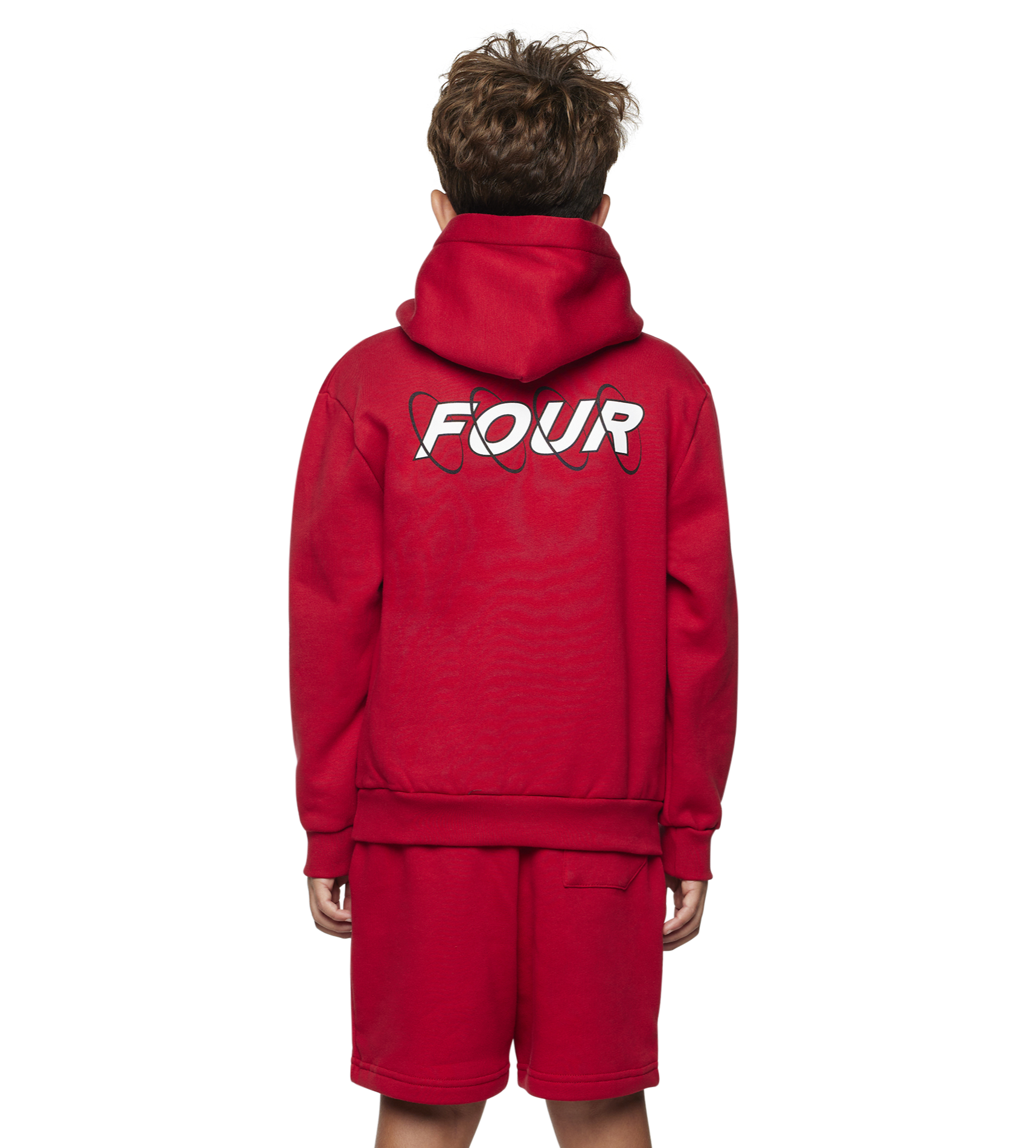 Circles Hoodie Red/ White