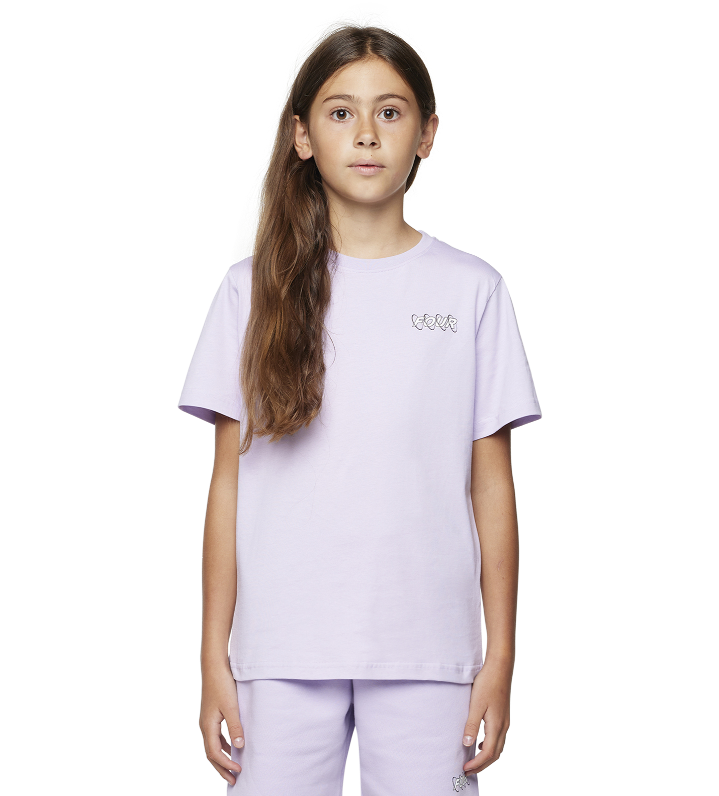 Circles T-shirt Pastel Lilac/ White