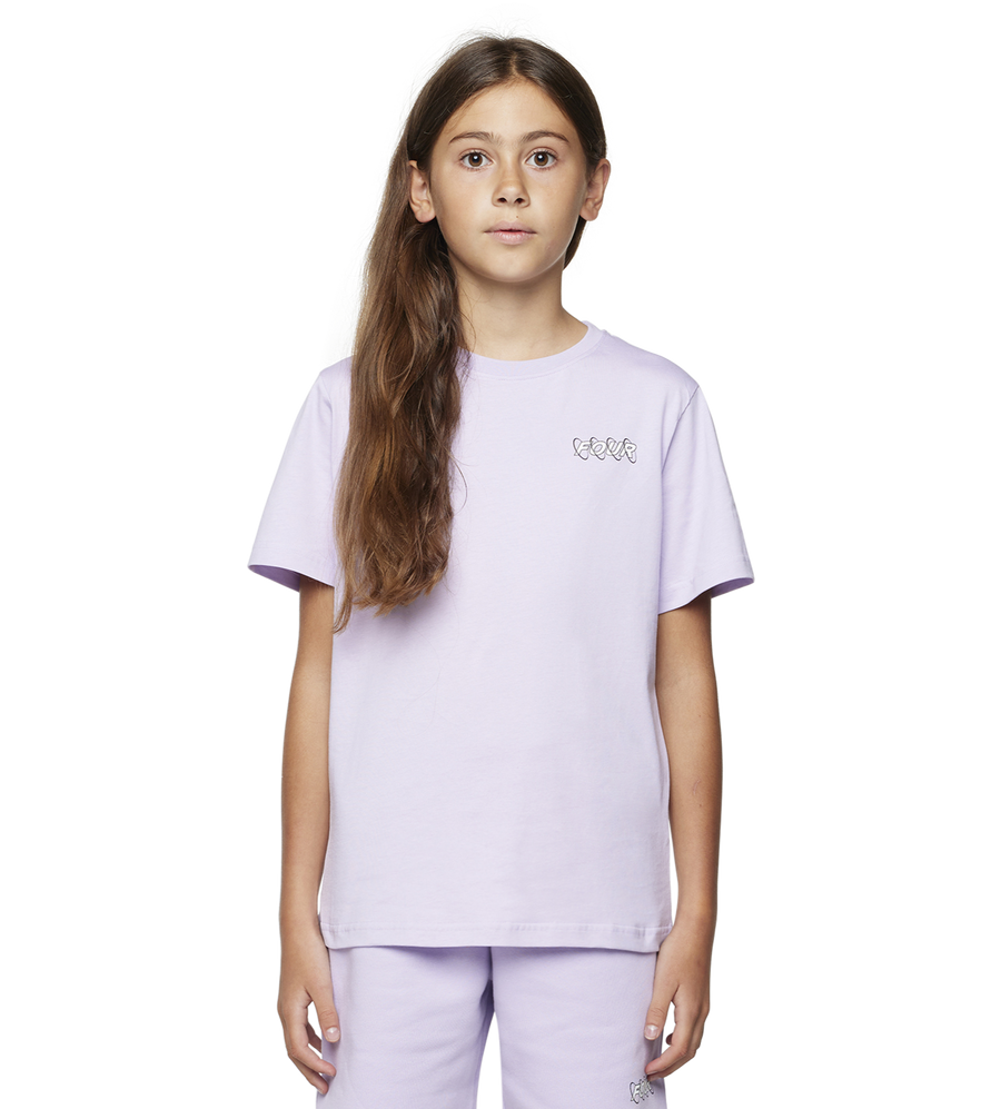 Circles T-shirt Pastel Lilac/ White