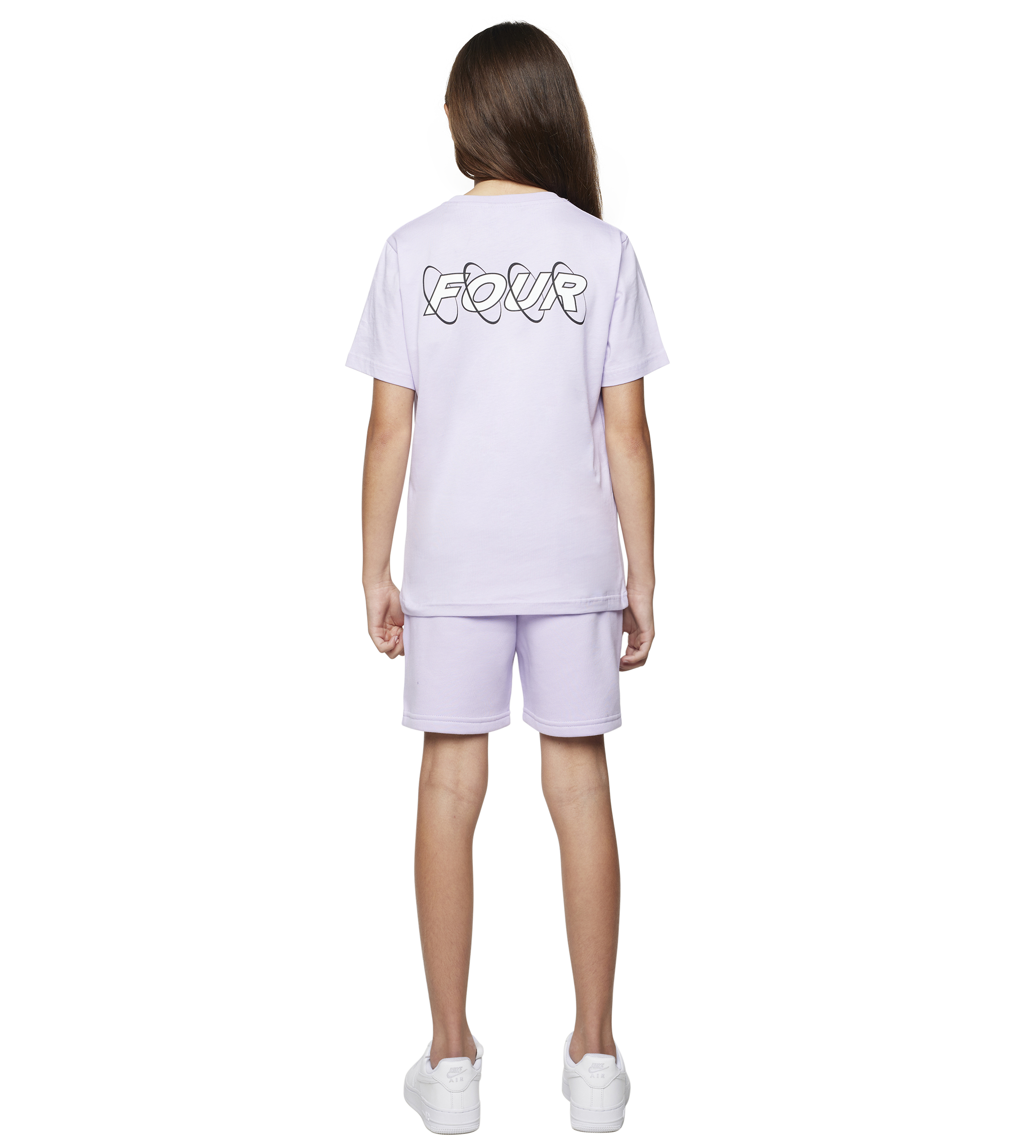 Circles T-shirt Pastel Lilac/ White