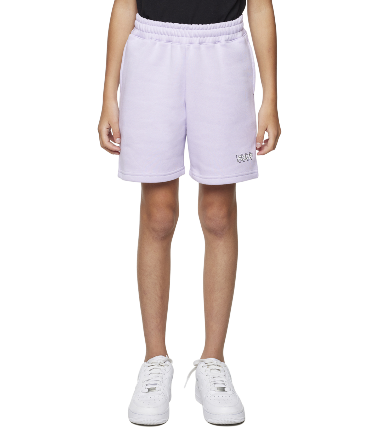 Circles Shorts Pastel Lilac/ White