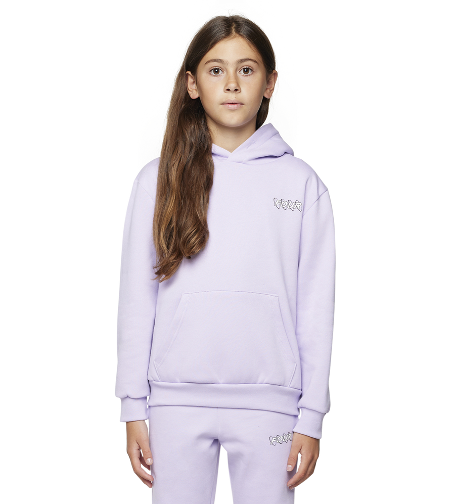 Circles Hoodie Pastel Lilac/ White