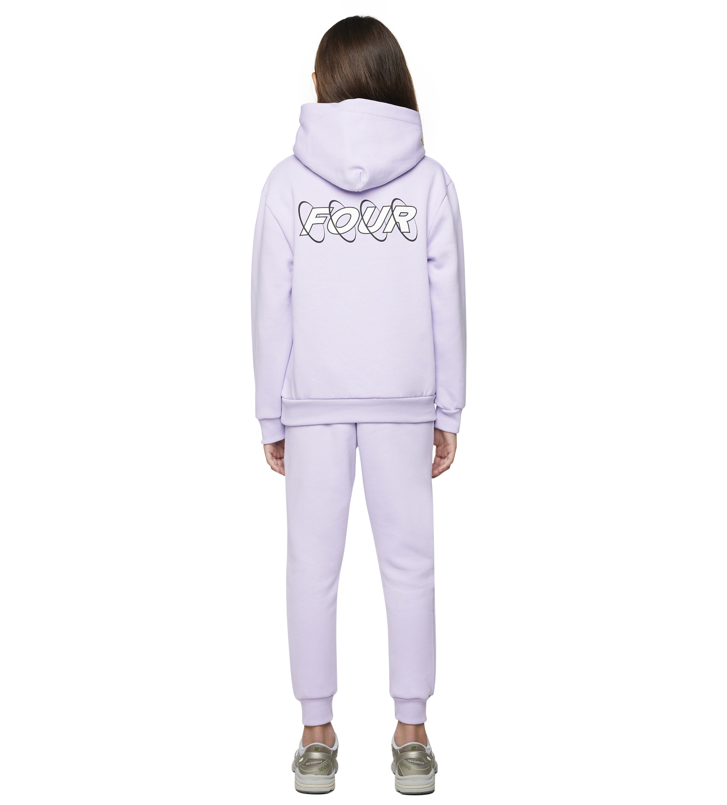 Circles Hoodie Pastel Lilac/ White