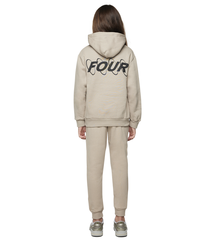 Circles Logo Zip Up Hoodie Vintage Khaki
