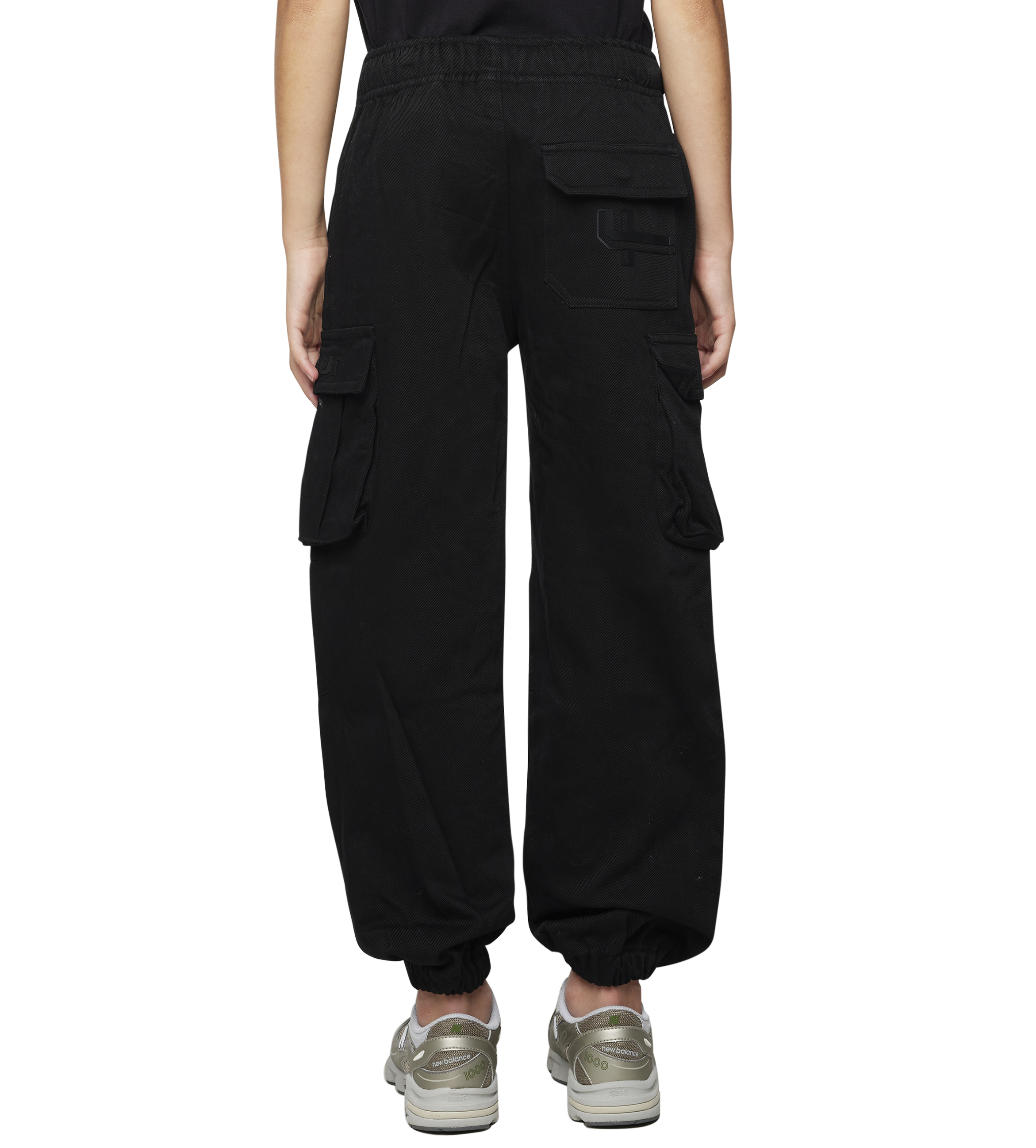 Logo Parachute Pants Black