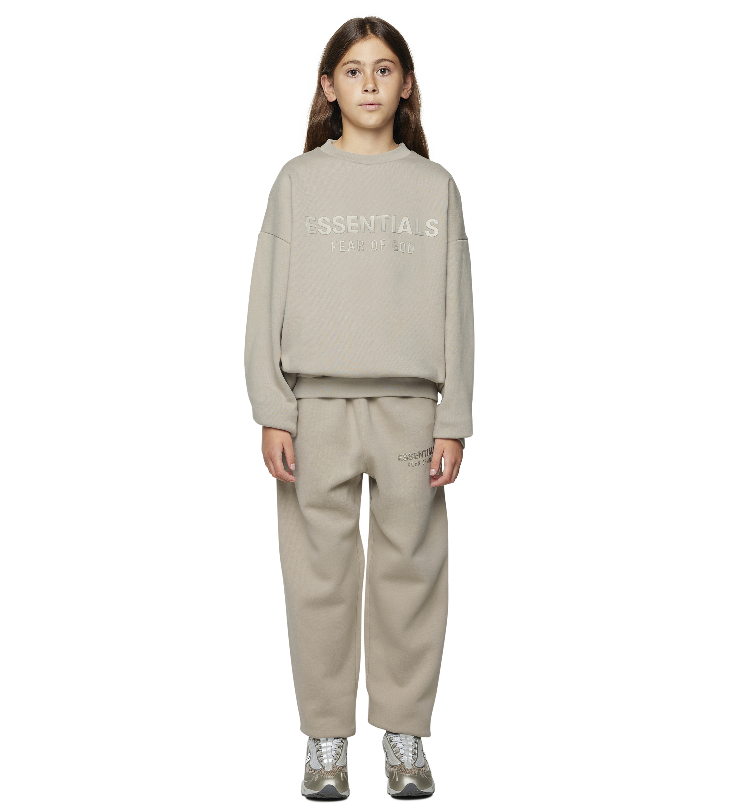 Essentials Fleece Crewneck in Timber (Kids)