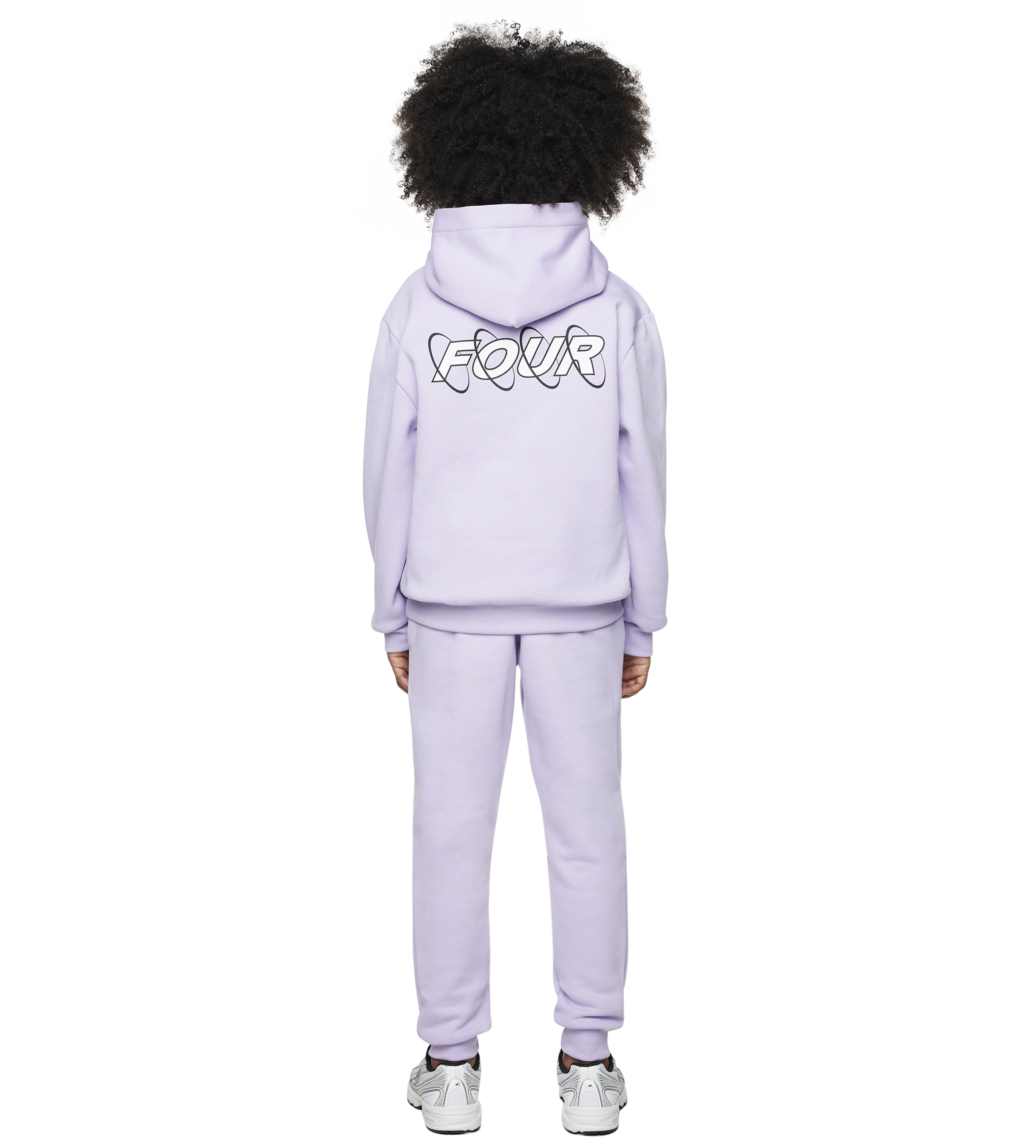 Circles Hoodie Pastel Lilac/ White