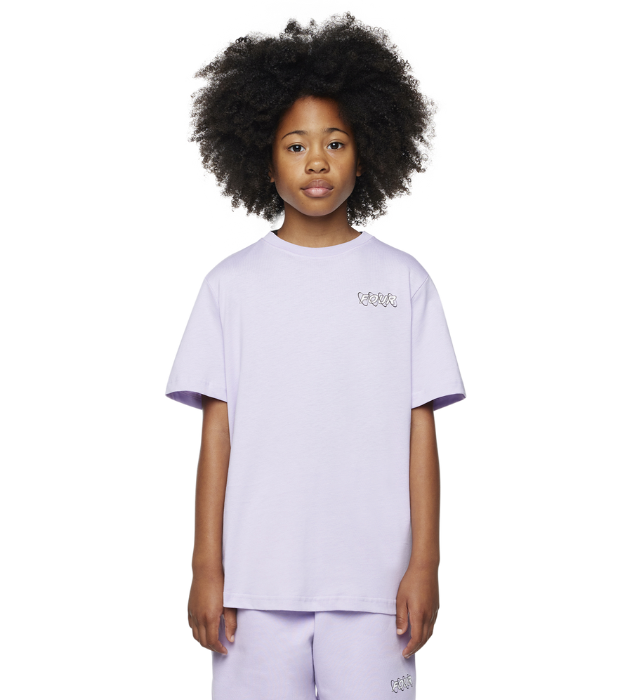Circles T-shirt Pastel Lilac/ White
