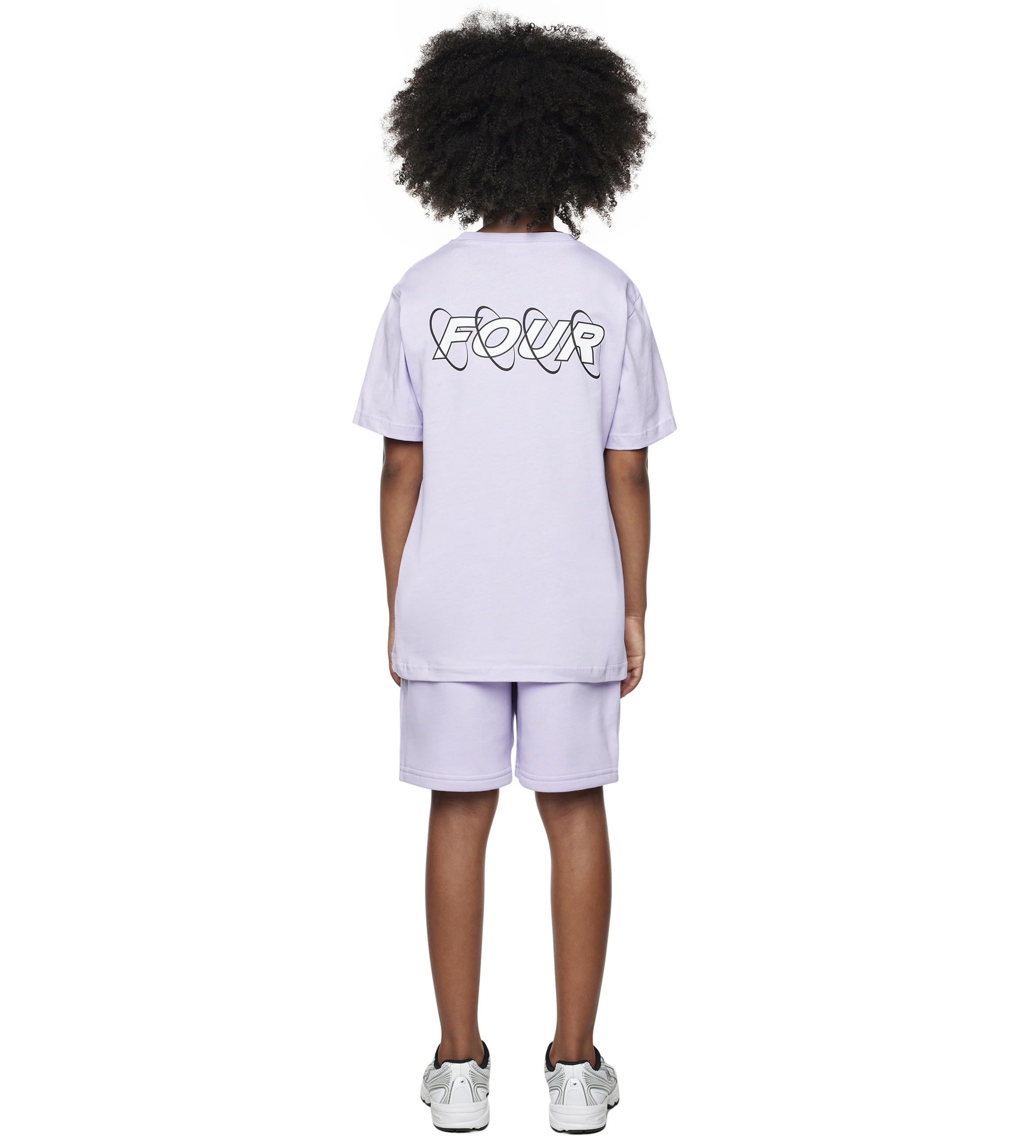 Circles T-shirt Pastel Lilac/ White
