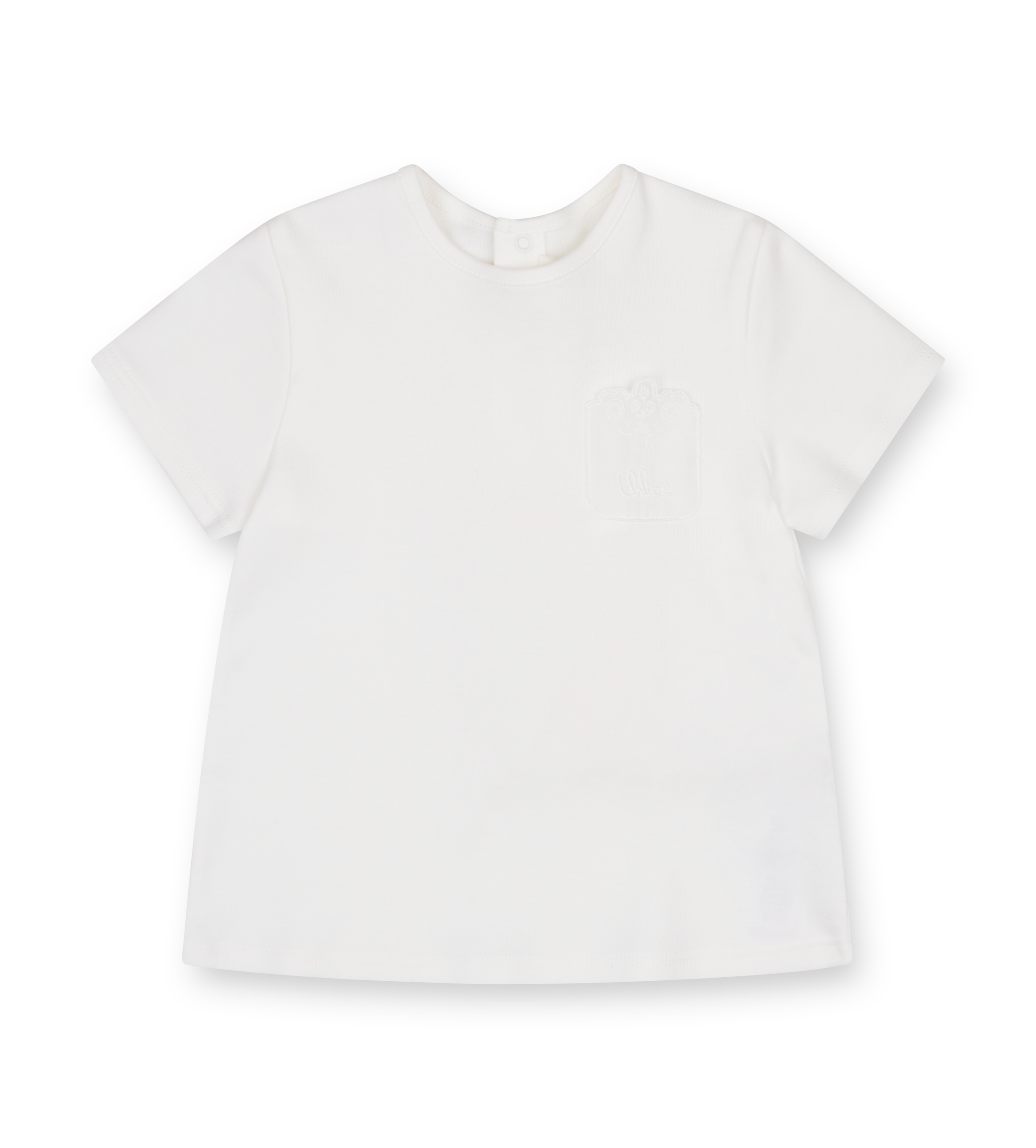 Chloé Kids Cotton Logo T-shirt in Off White (Kids)