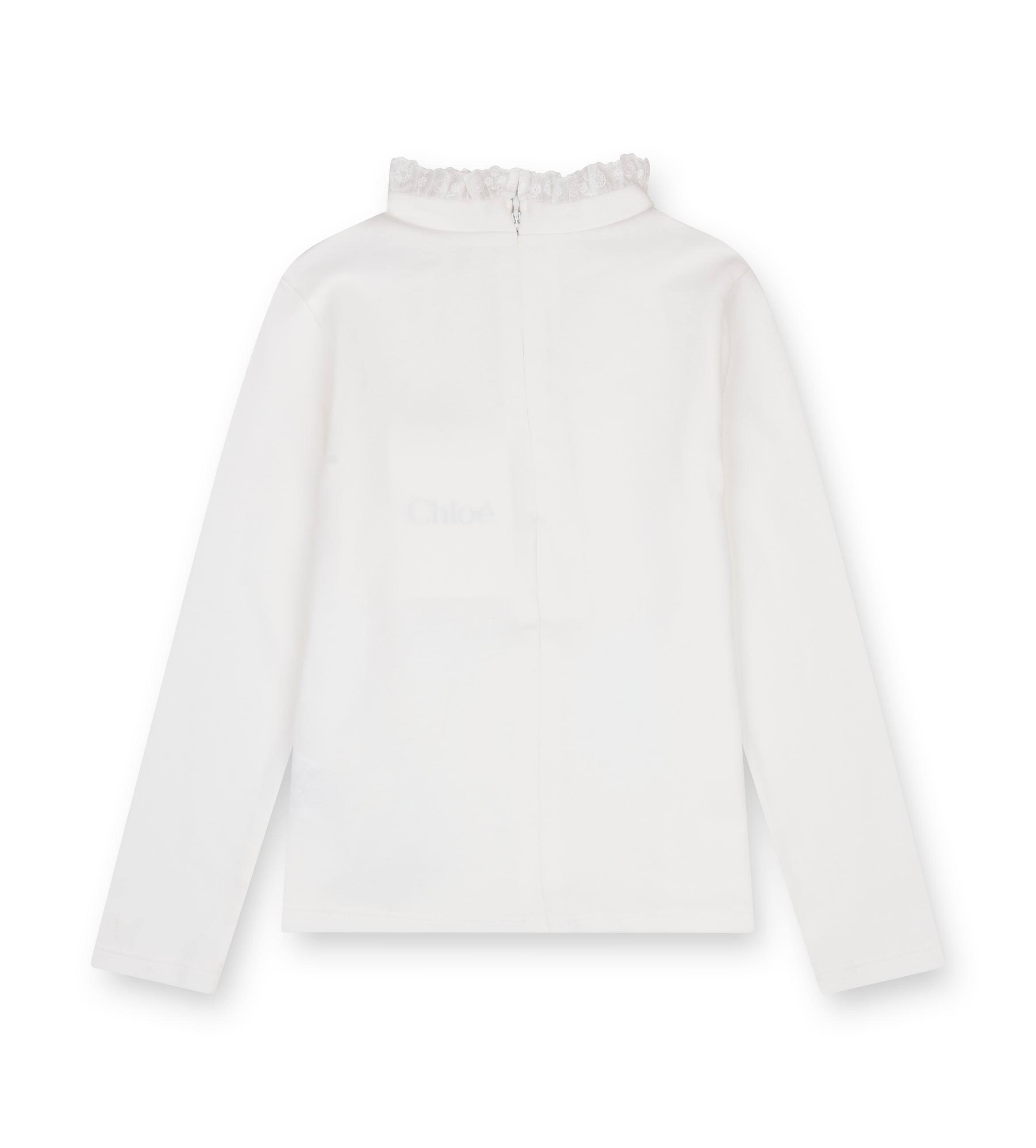 Chloé Kids Turtleneck Top in Off White (Kids)