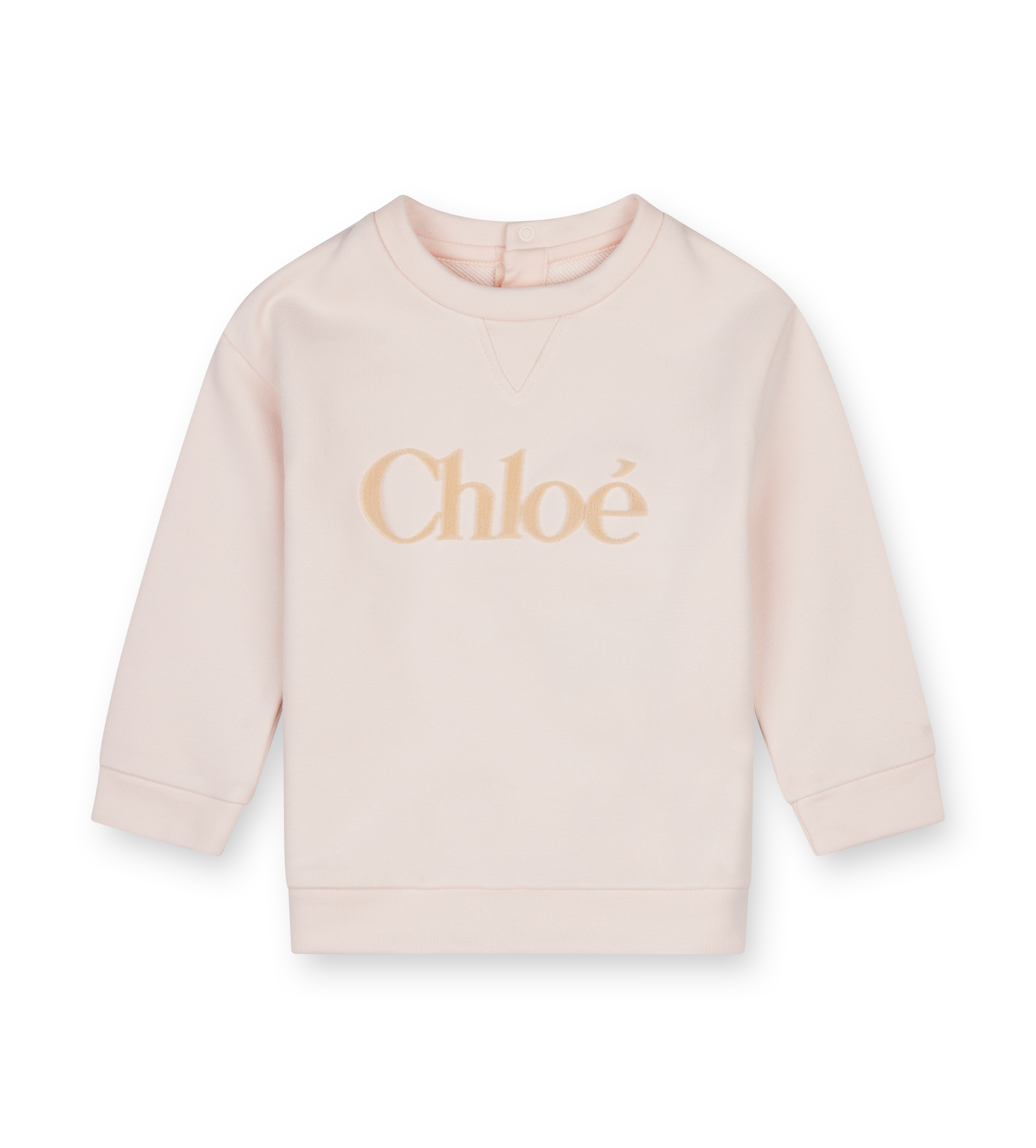 Chloé Logo Cotton Jersey T-shirt in Pink (Kids)