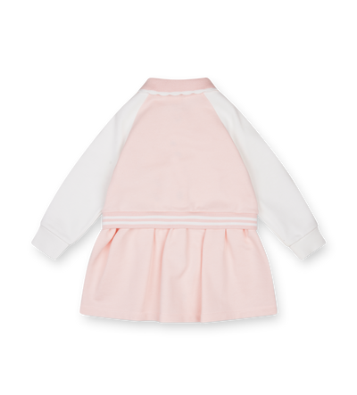 Fendi Button Up Varsity Dress in Pink & White (Baby)