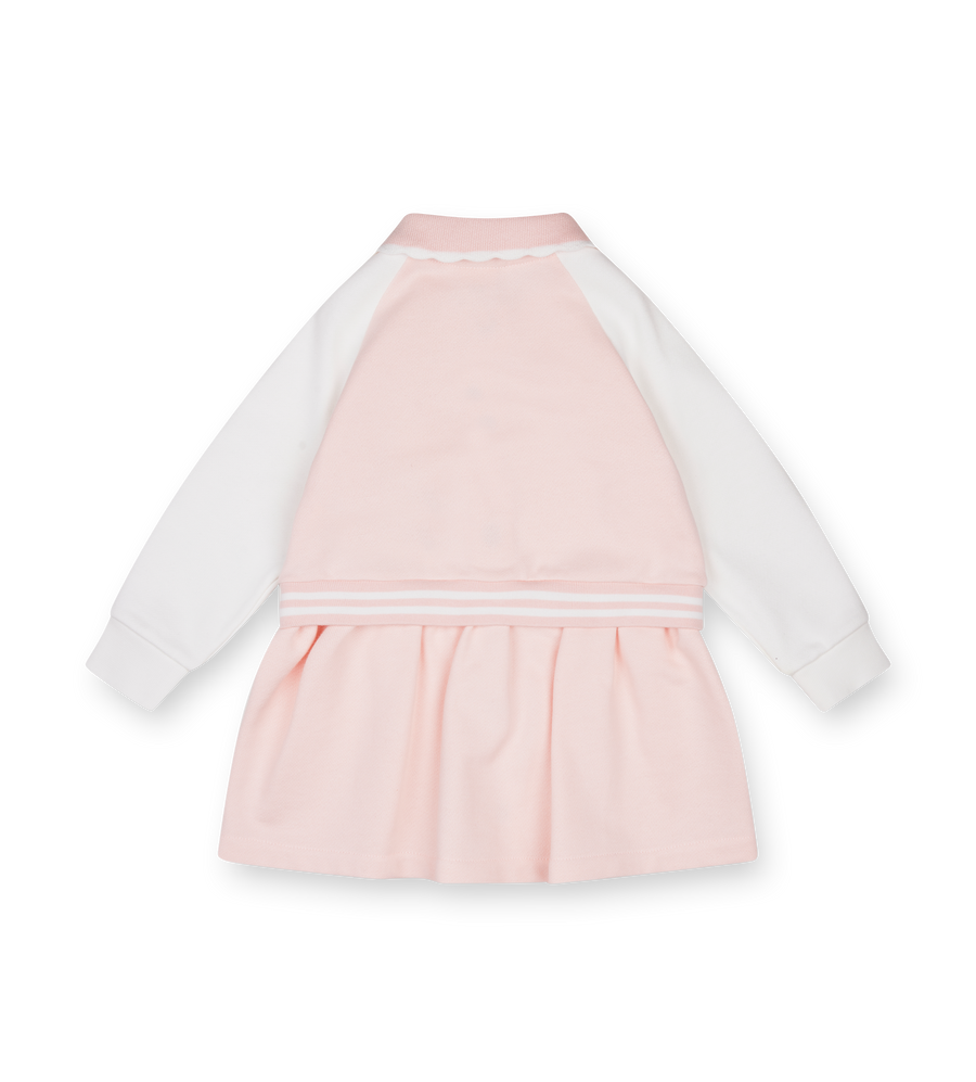 Fendi Button Up Varsity Dress in Pink & White (Baby)