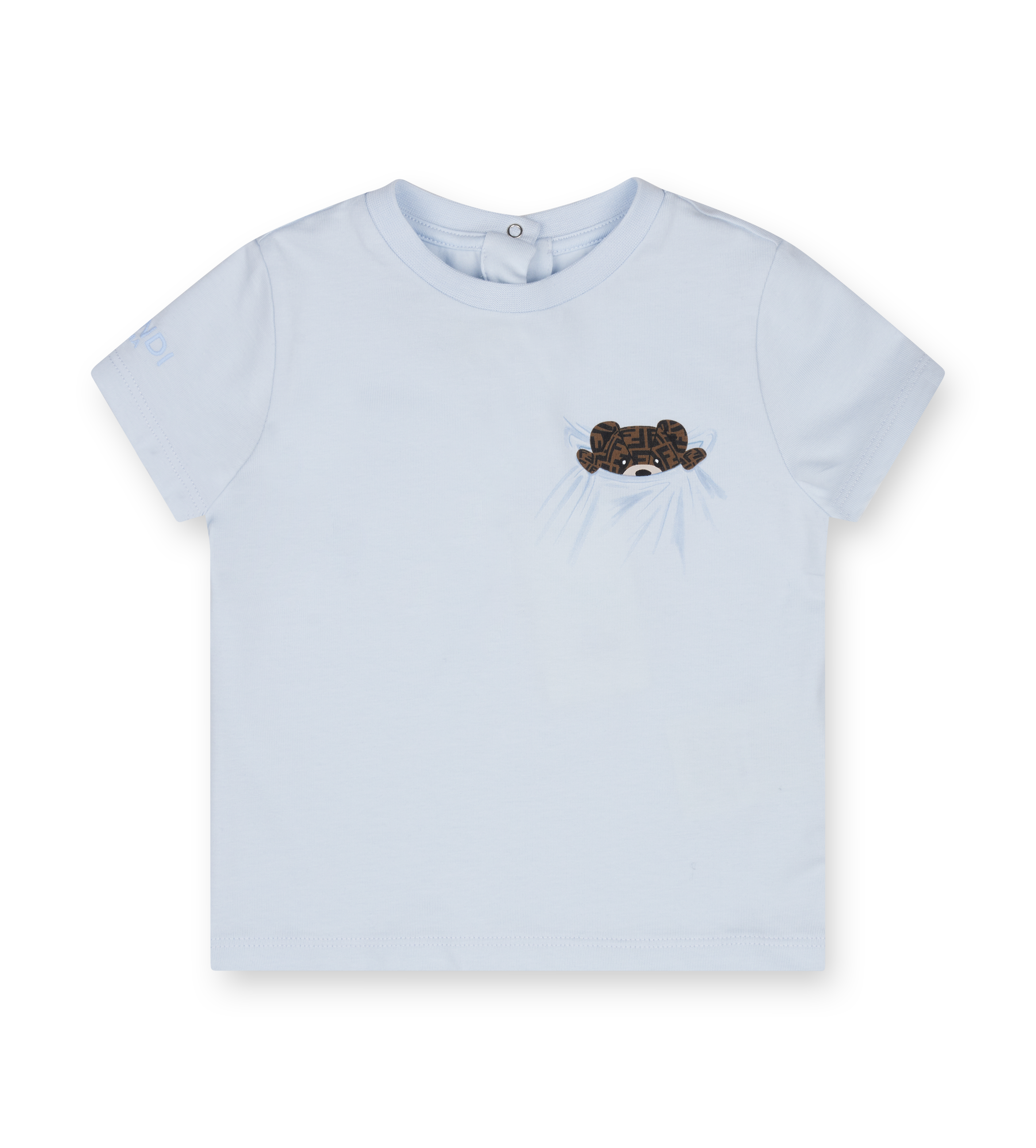 Fendi Jersey Baby T-Shirt in Light Blue (Baby)