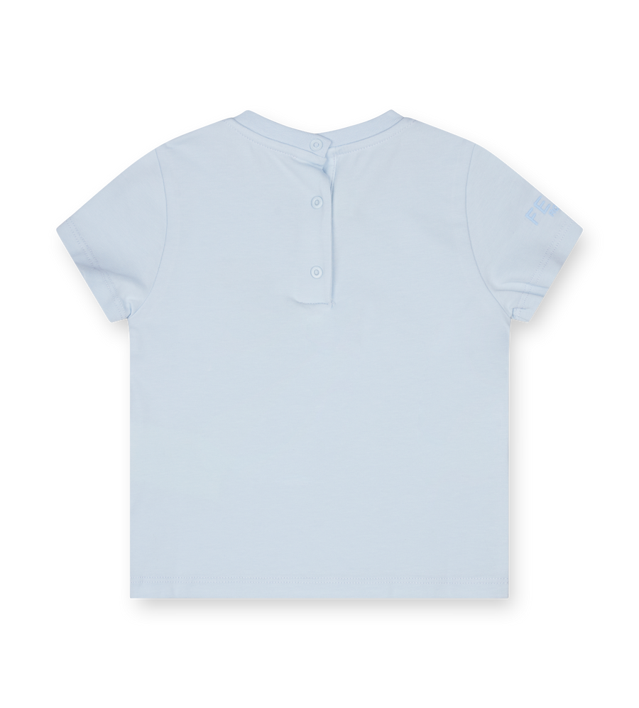 Fendi Jersey Baby T-Shirt in Light Blue (Baby)