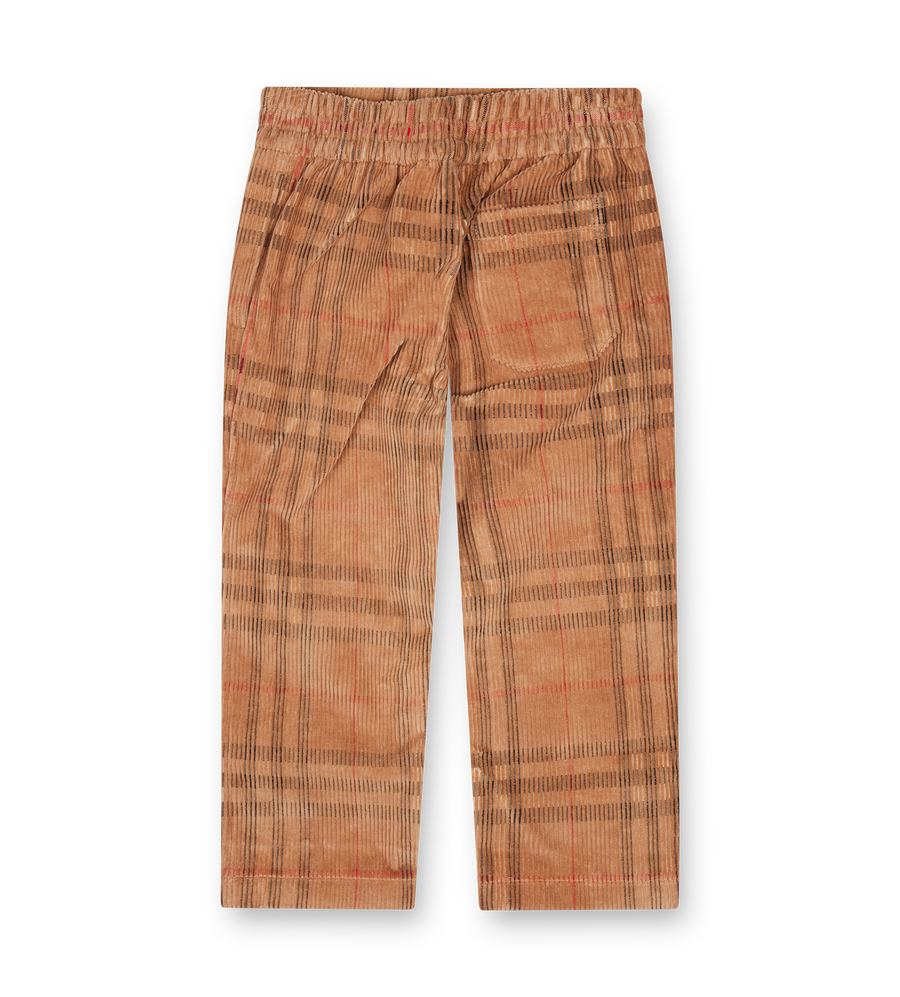 Burberry Kids Checked Corduroy Trousers in Brown (Kids)
