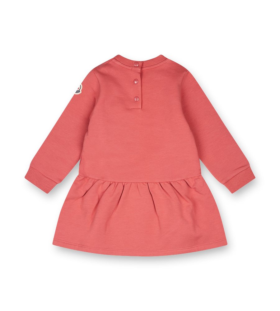 Moncler Enfant Heart Embellished Flared Dress in Red (Baby)