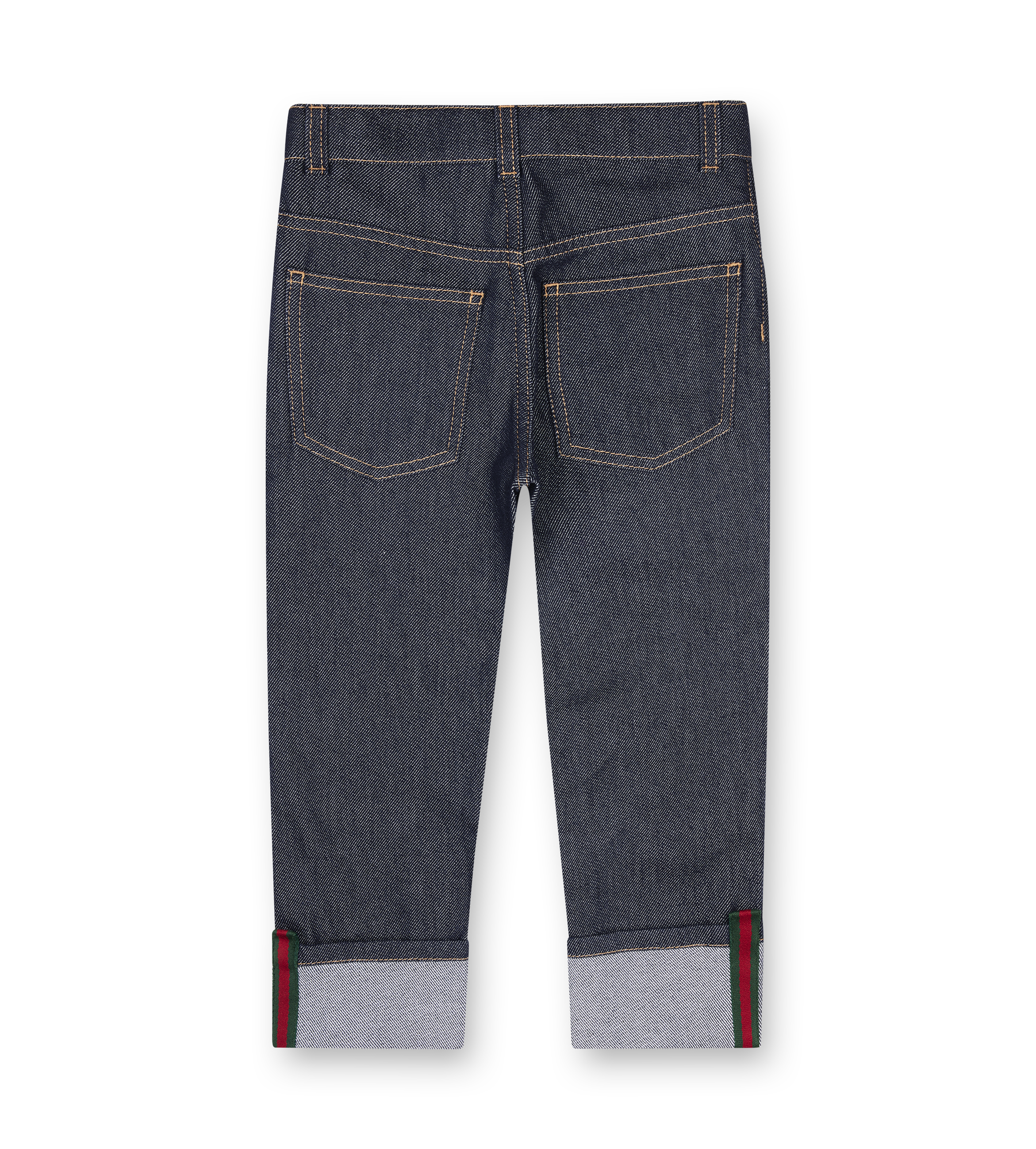 Gucci Children’s Denim Pants with Web in Dark Blue (Kids)