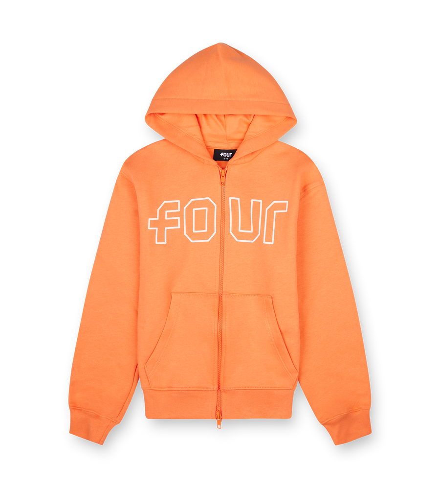 Outline Zip Up Hoodie Dusty Orange/ Cannoli