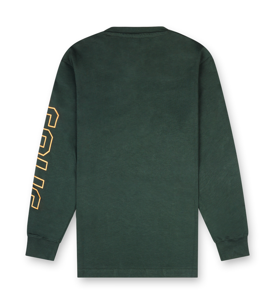 Outline Longsleeve Deep Forest/ Dusty Orange