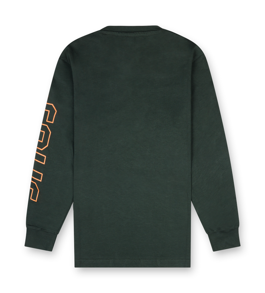 Outline Longsleeve Deep Forest/ Dusty Orange