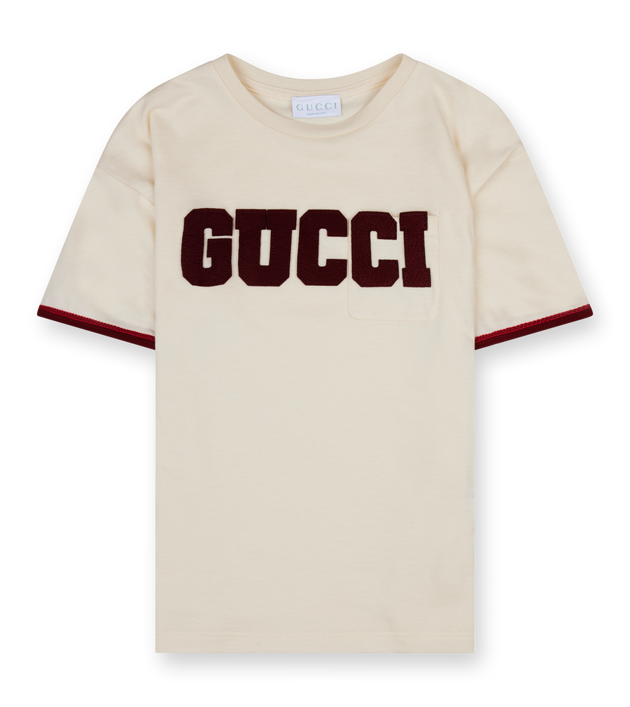 Gucci Children's Cotton T-shirt Jersey with Patch in White (Kids)