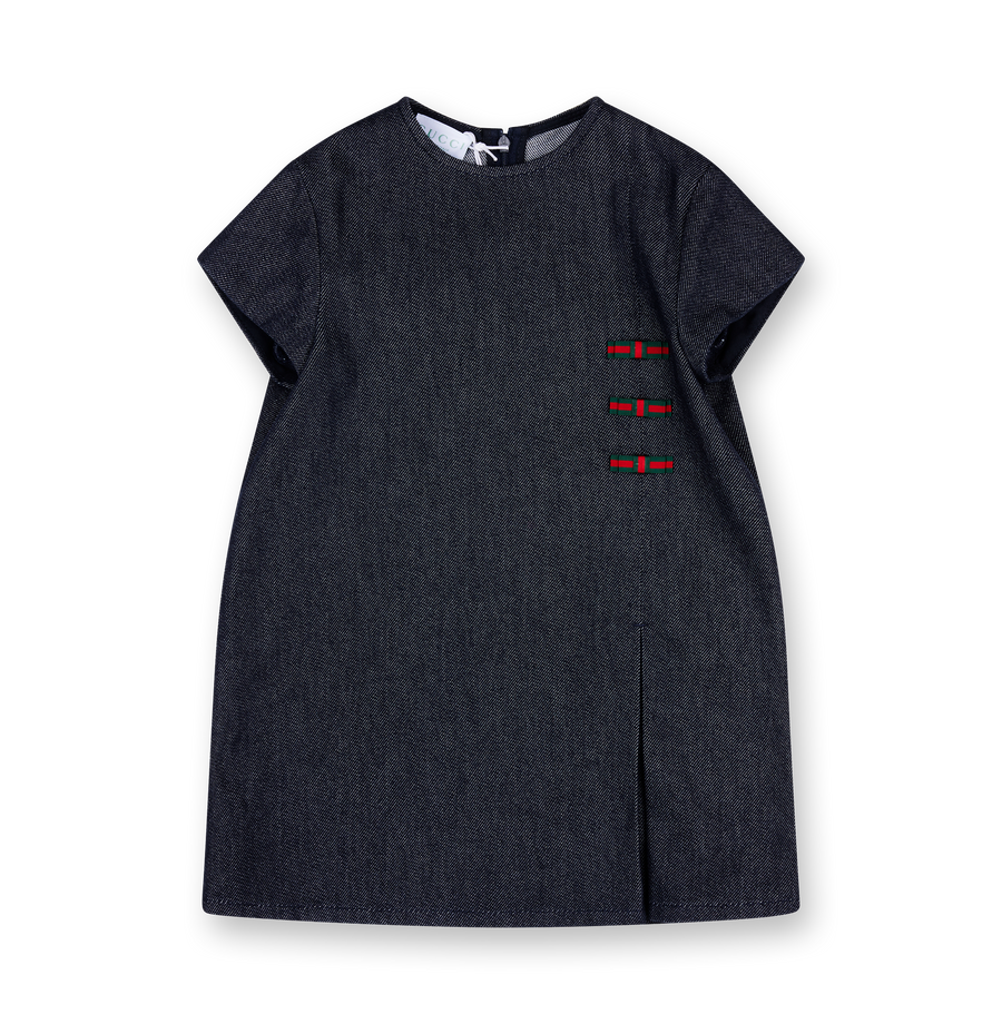 Gucci Children's denim dress with Web in Dark Blue Denim (Kids)