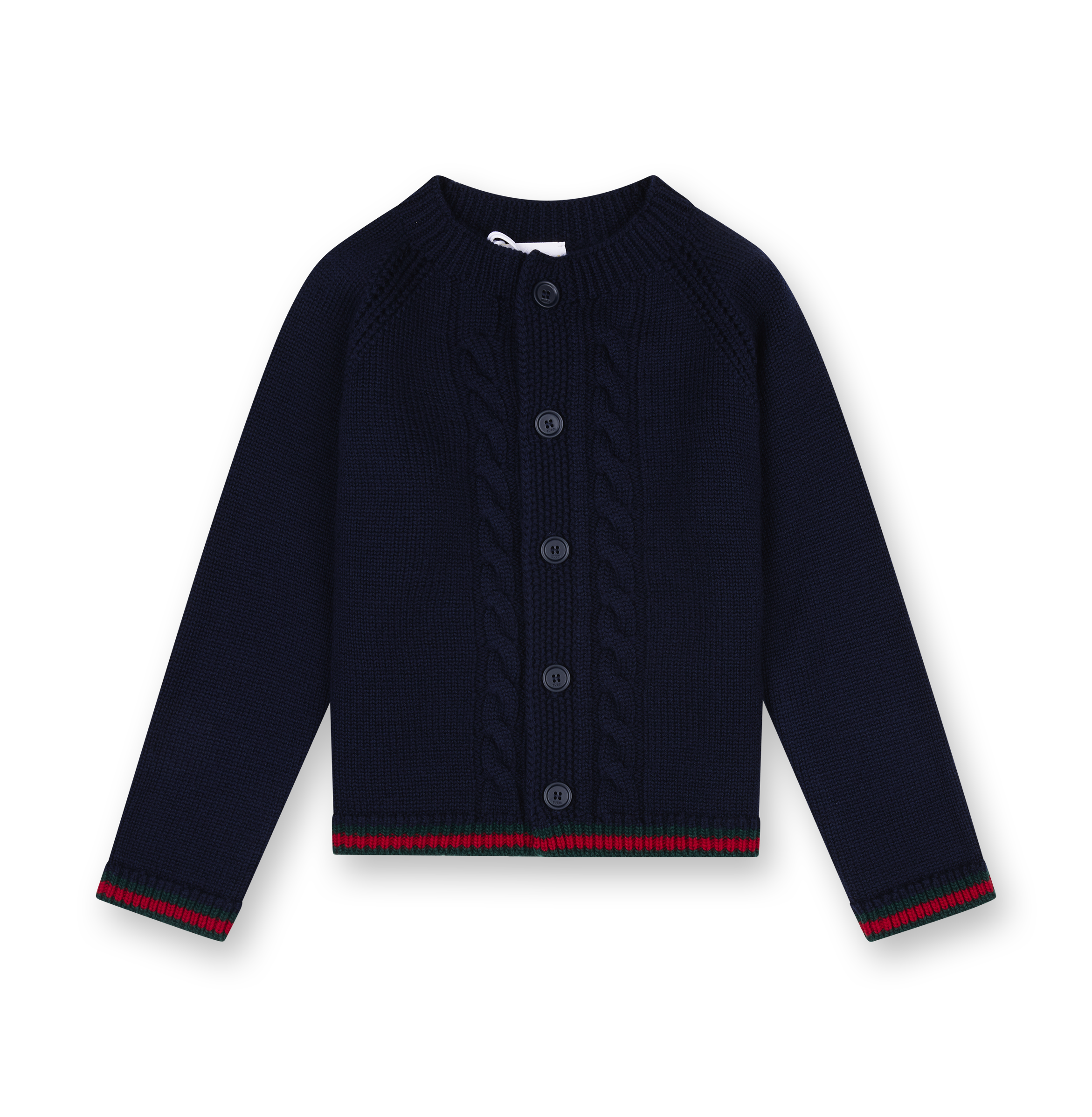 Gucci Baby Wool Cardigan with Web in Dark Blue (Baby)