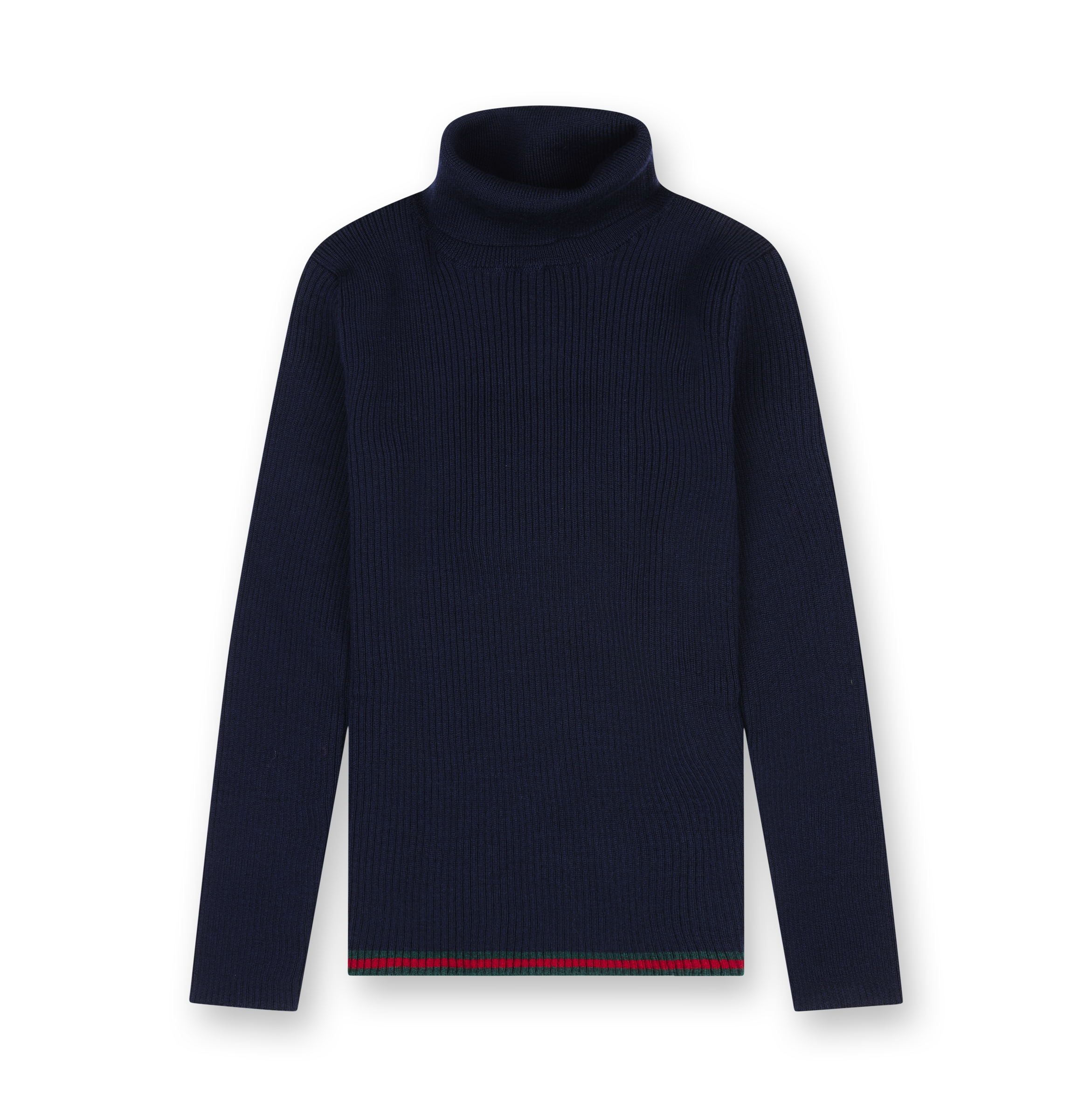 Gucci Children's Ribbed Wool Sweater in Dark Blue