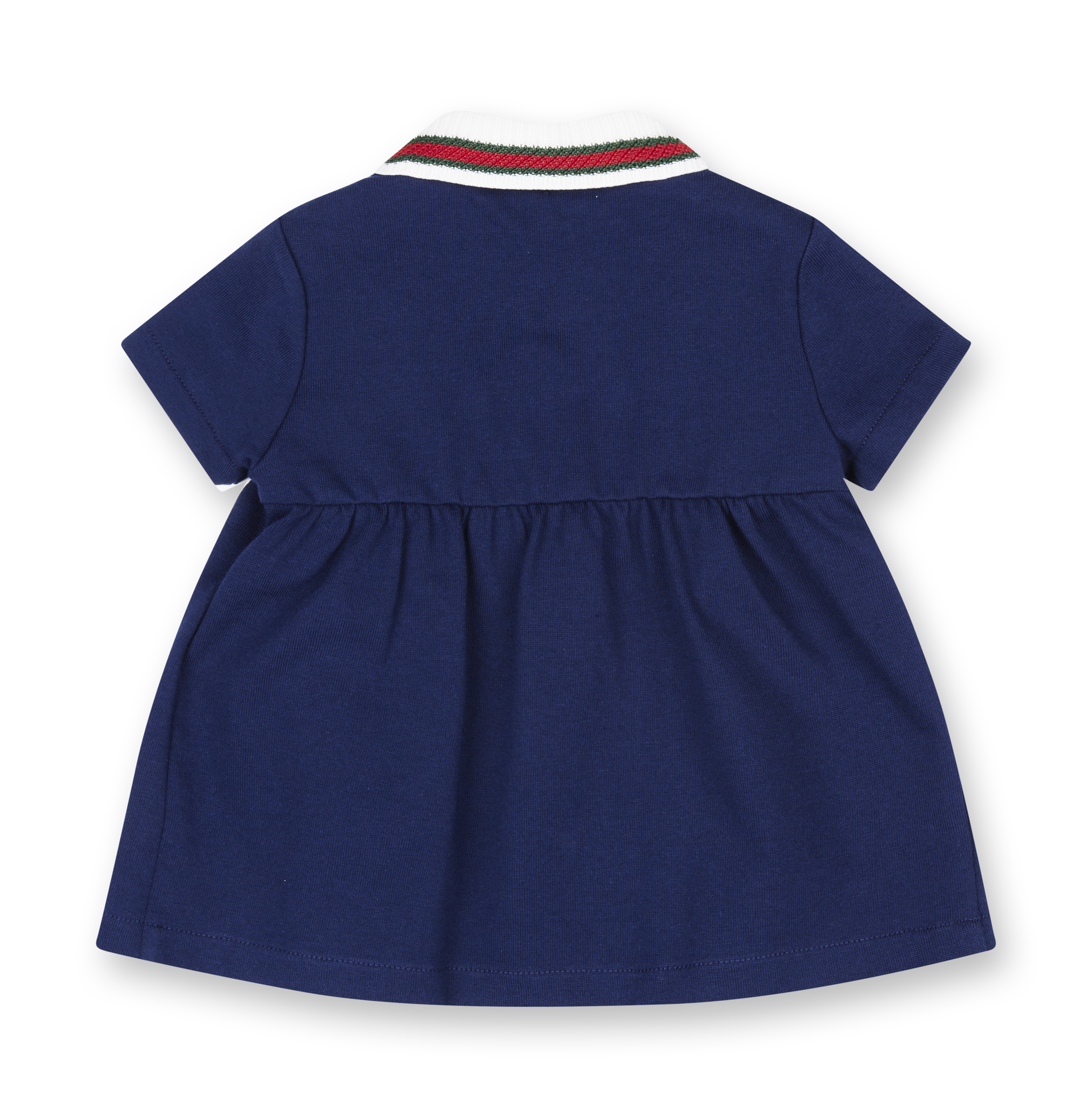 Gucci Baby Cotton Dress with Web in Dark Blue (Baby)