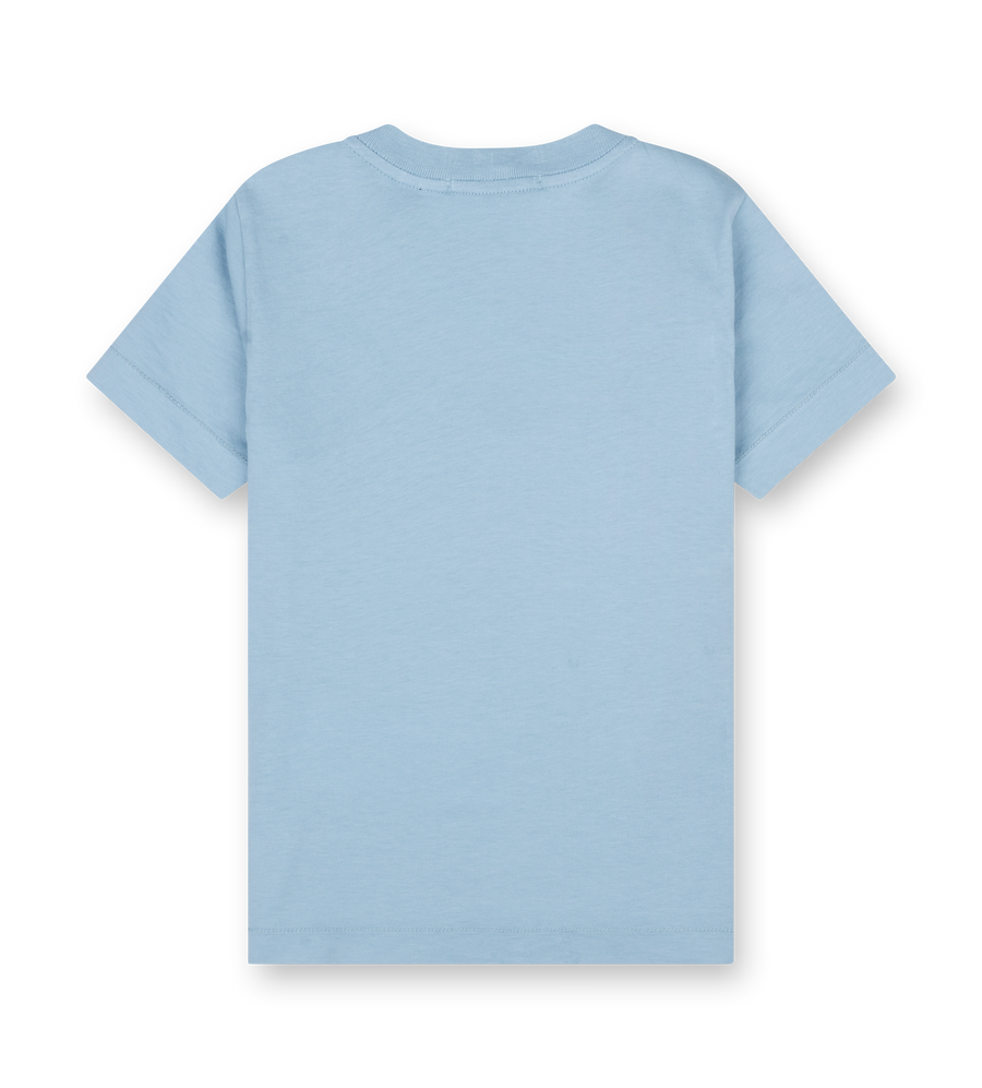 Stone Island Junior Logo Patch T-Shirt in Light Blue