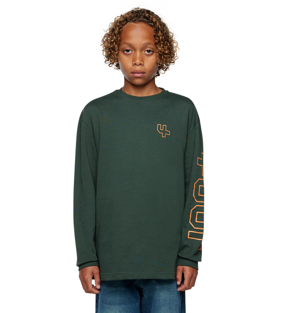 Outline Longsleeve Deep Forest/ Dusty Orange