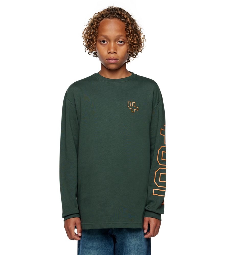 Outline Longsleeve Deep Forest/ Dusty Orange